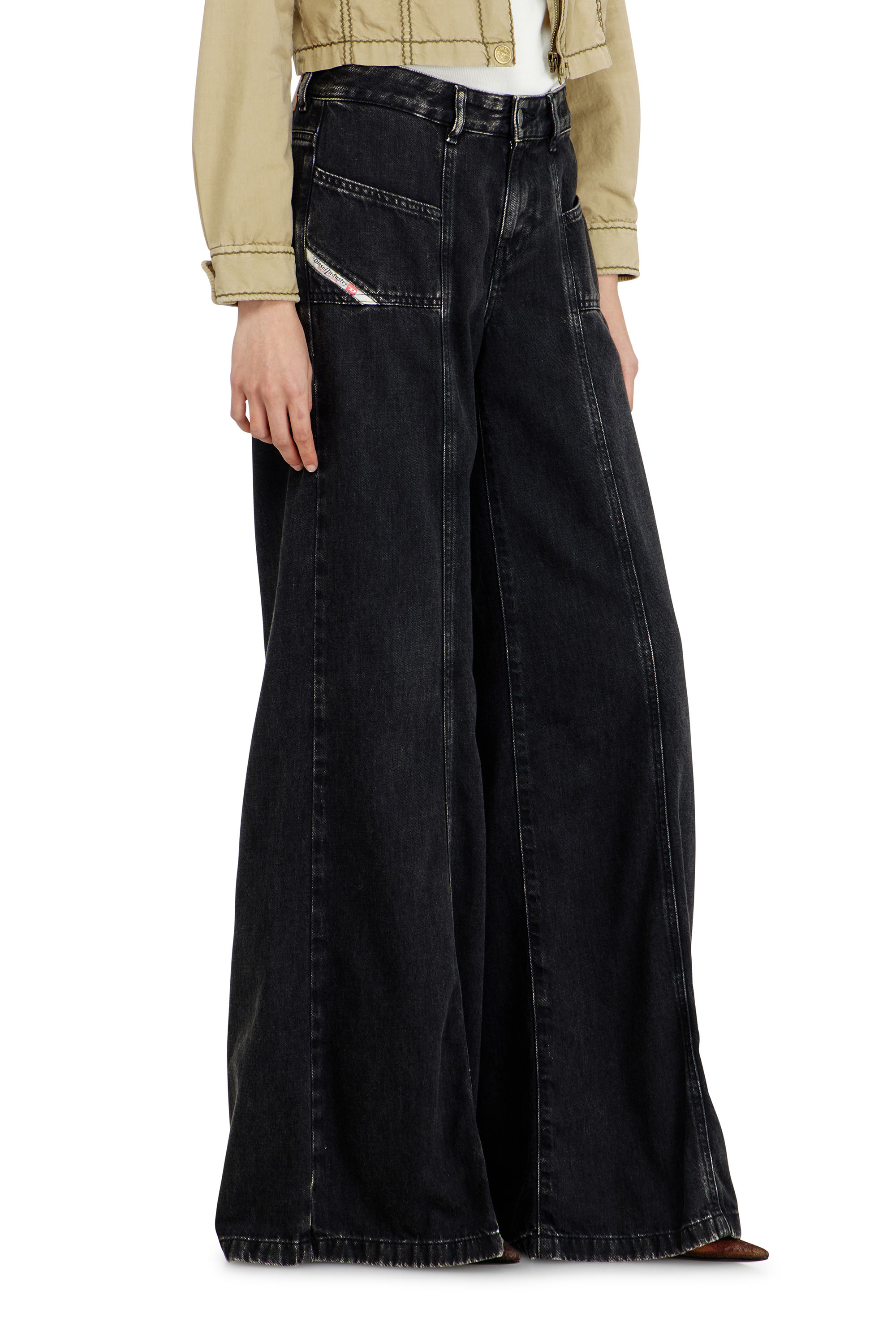 Diesel - Flare Jeans D-Akii 068HN Femme, Noir/Gris fonc&eacute; - Image 7