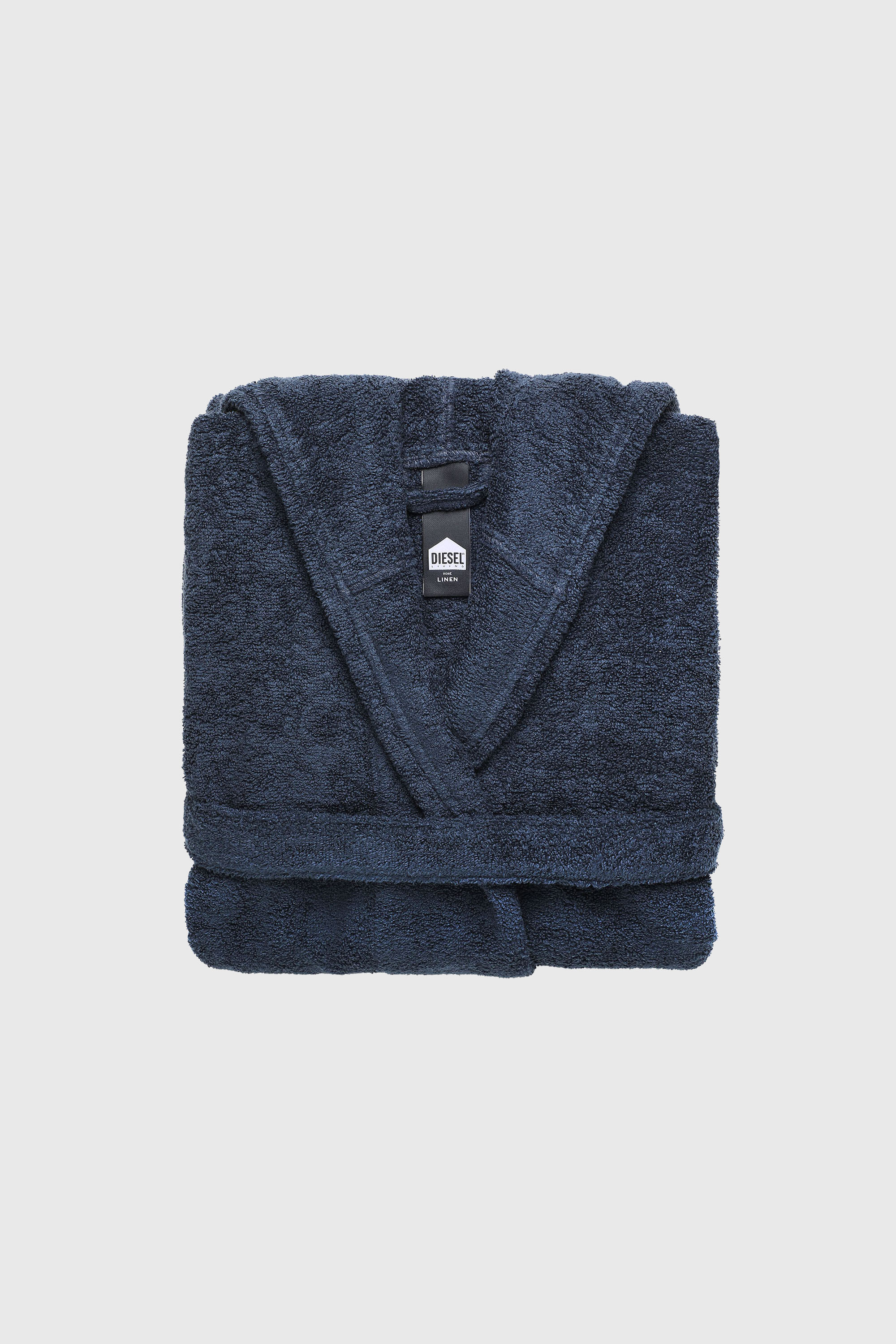 Diesel - ACC  SPORT LOGO CAP L/XL, Unisex's Bathrobe with hood SPORT LOGO, L/XL in Blue - 1