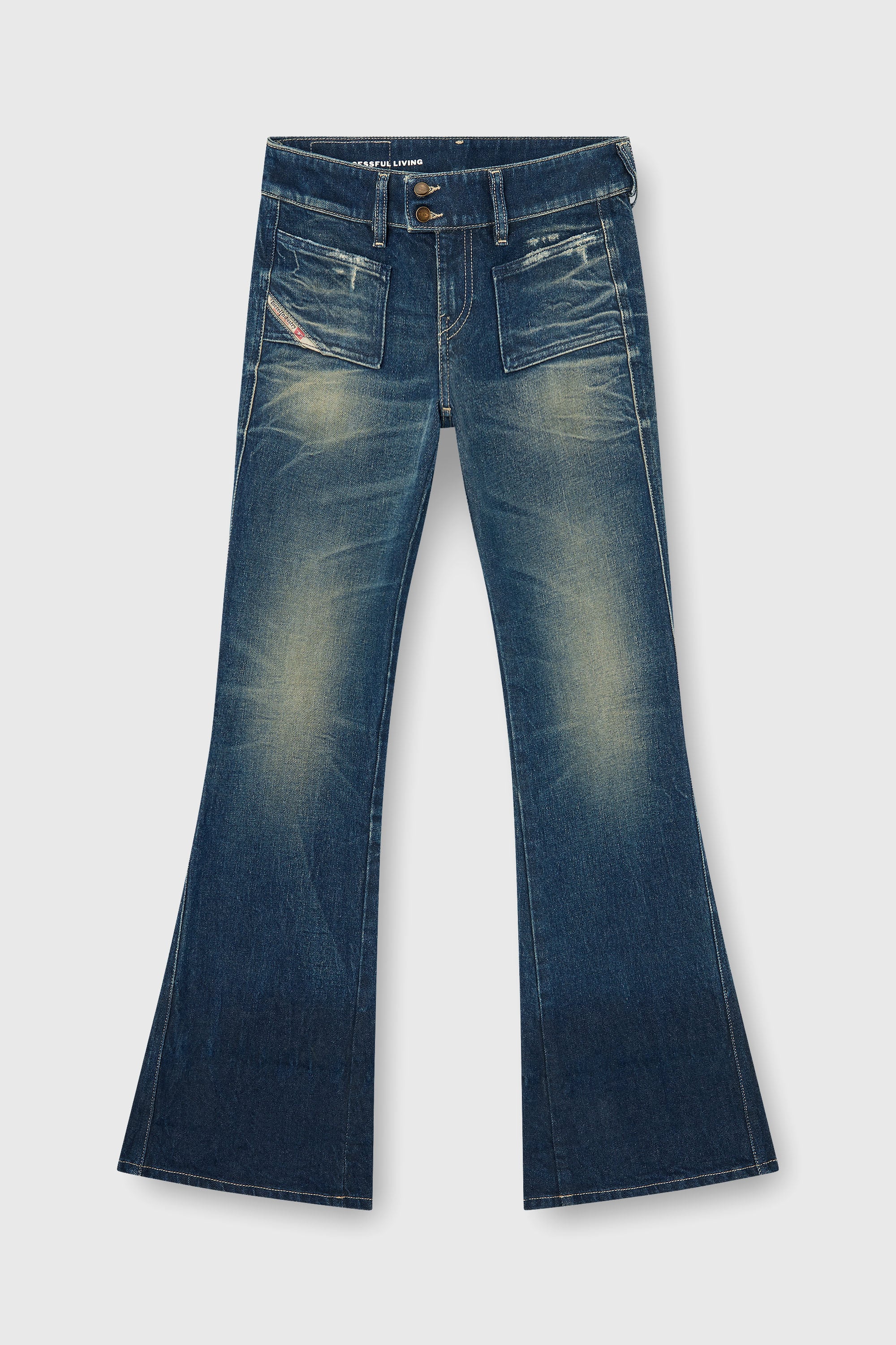Diesel - Bootcut Jeans D-Hush 007EH Femme, Bleu Fonc&eacute; - Image 2