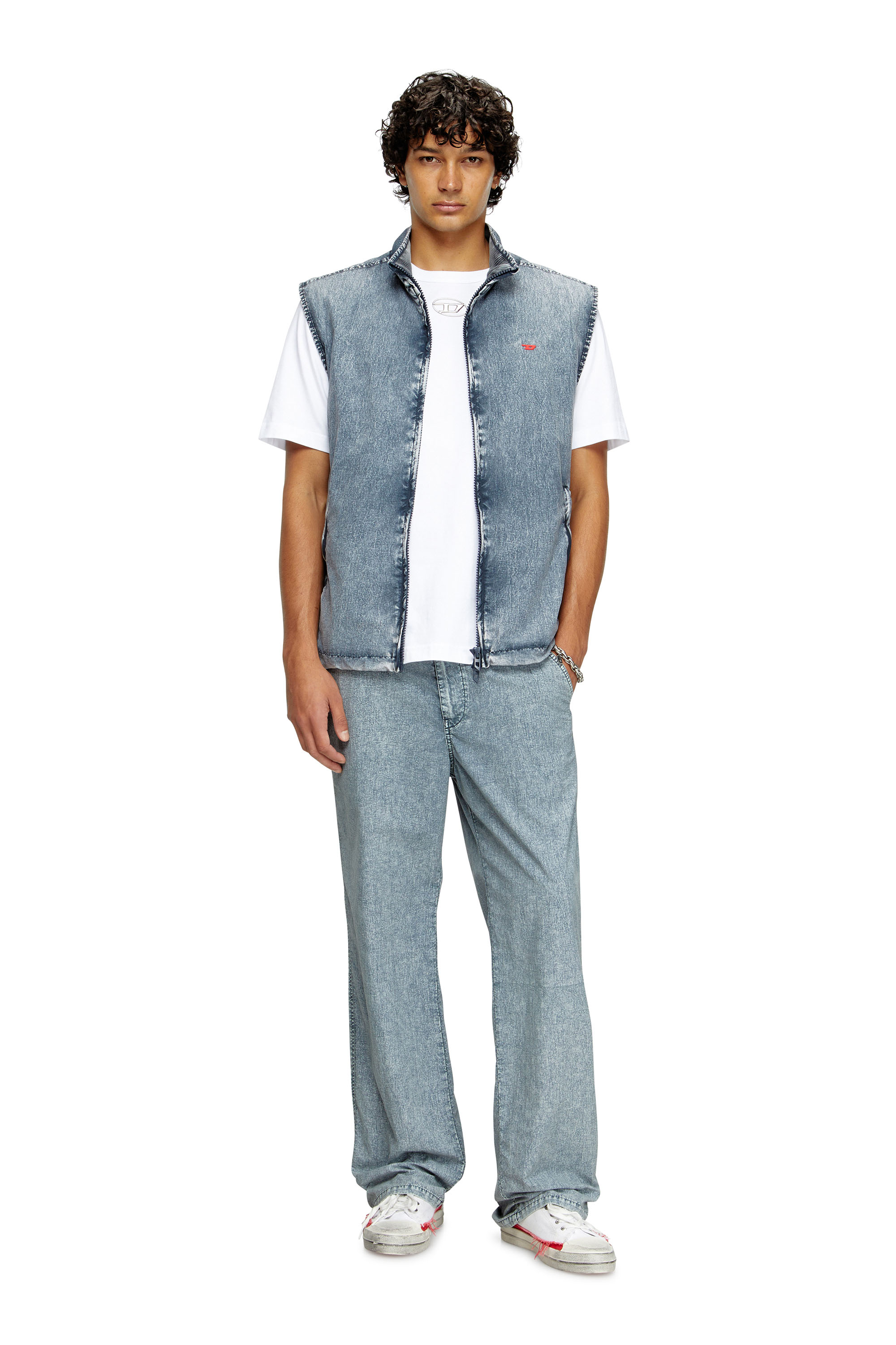 Diesel - T-JUST-OD, T-shirt avec logo moulé par injection Homme in Blanc - 2