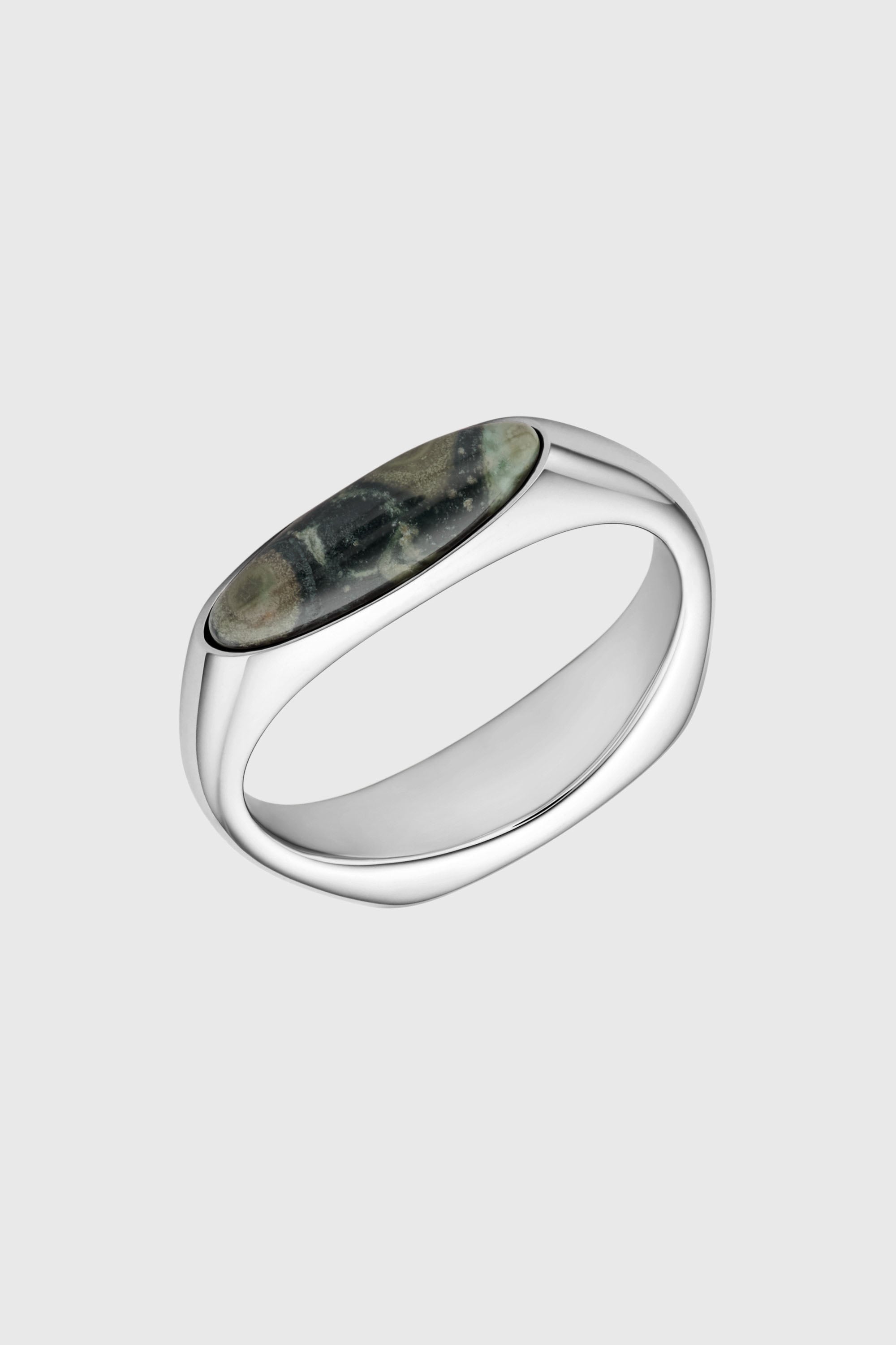 Diesel - DX167940 JEWELLERY, Bague chevali&egrave;re en acier inoxydable Mixte in Gris argent&eacute; - 1