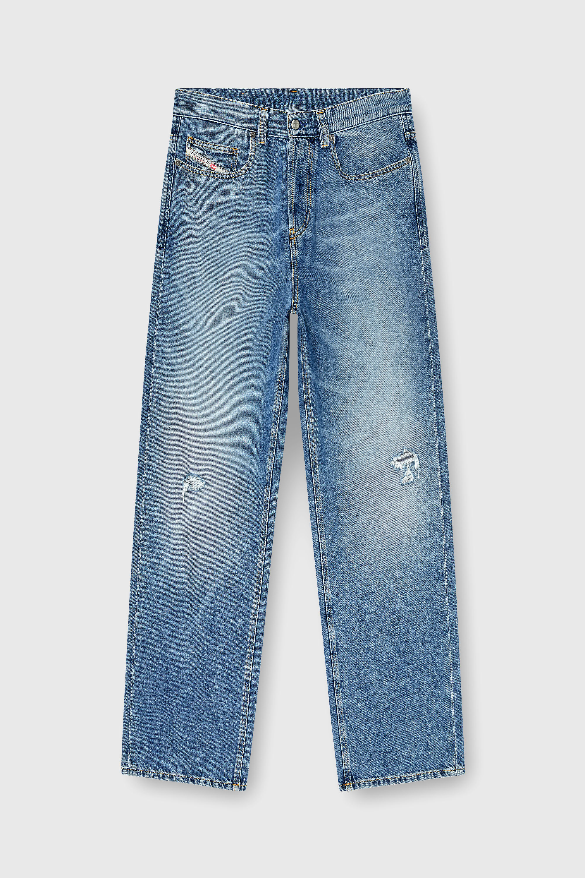 Diesel - Relaxed Jeans 2001 D-Macro 09P61 Homme, Bleu moyen - Image 6