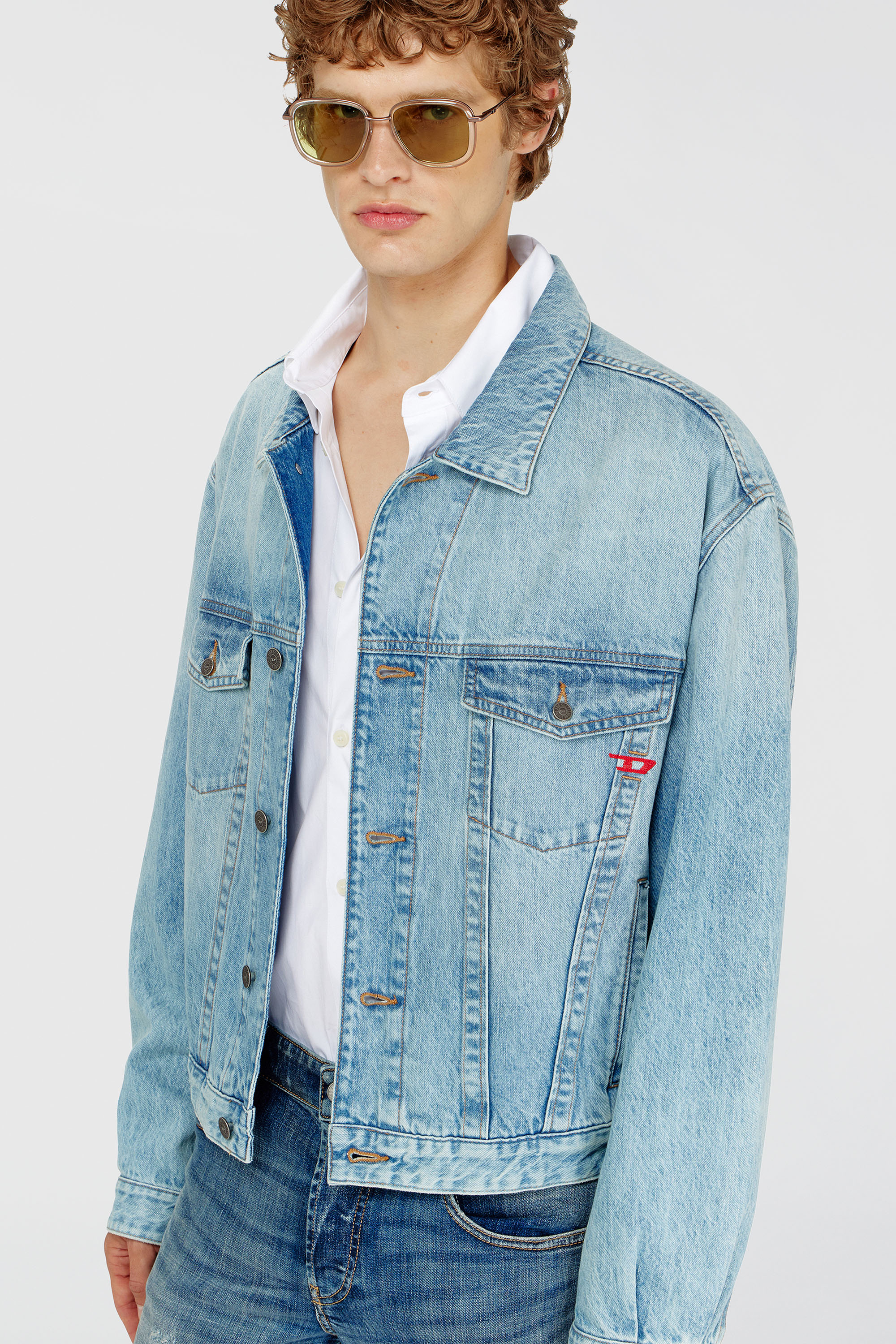 Diesel - D-RANGER, Veste trucker en denim Mixte in Bleu - 5