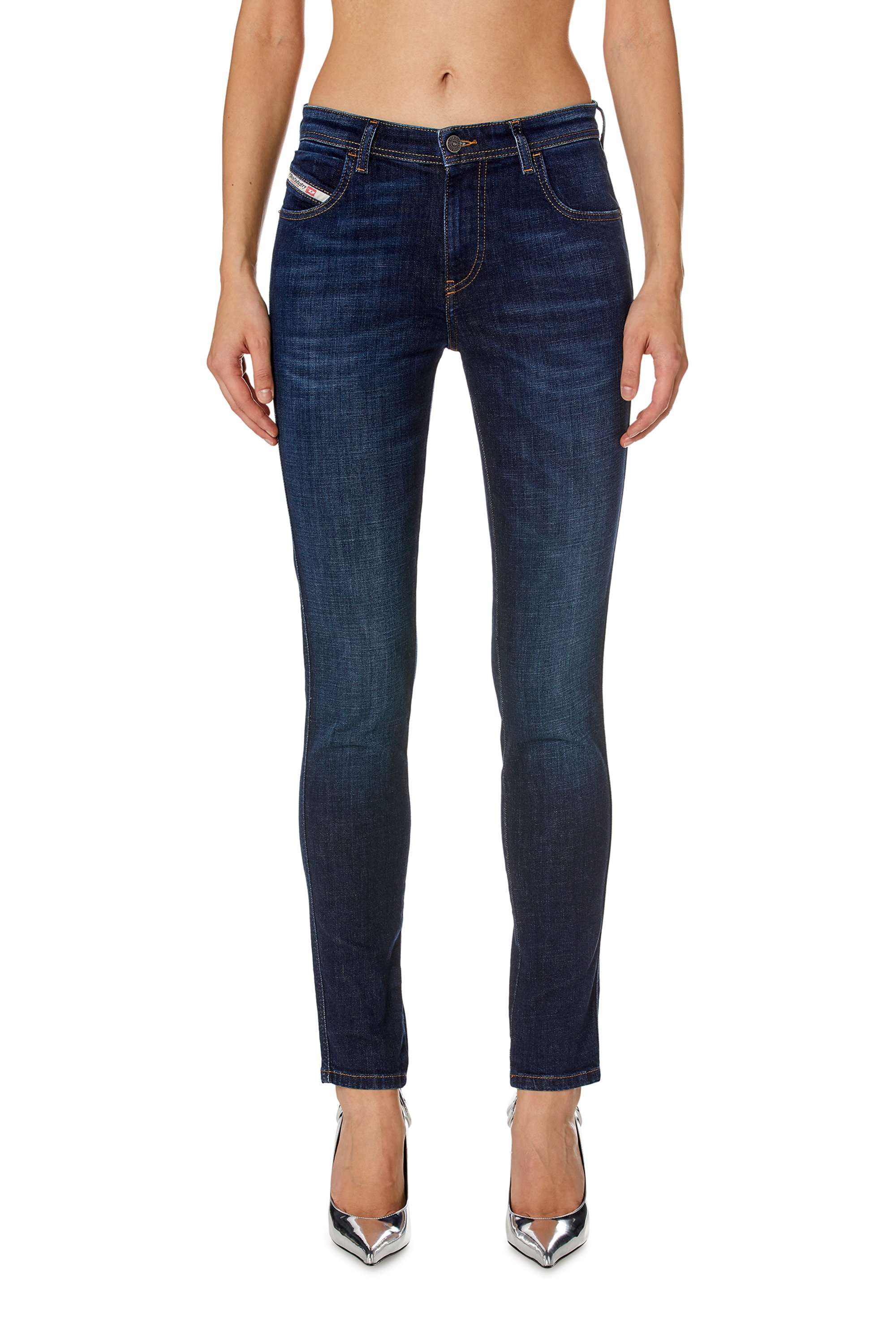 Diesel - Skinny Jeans 2015 Babhila 09J17 Femme, Bleu Foncé - Image 1