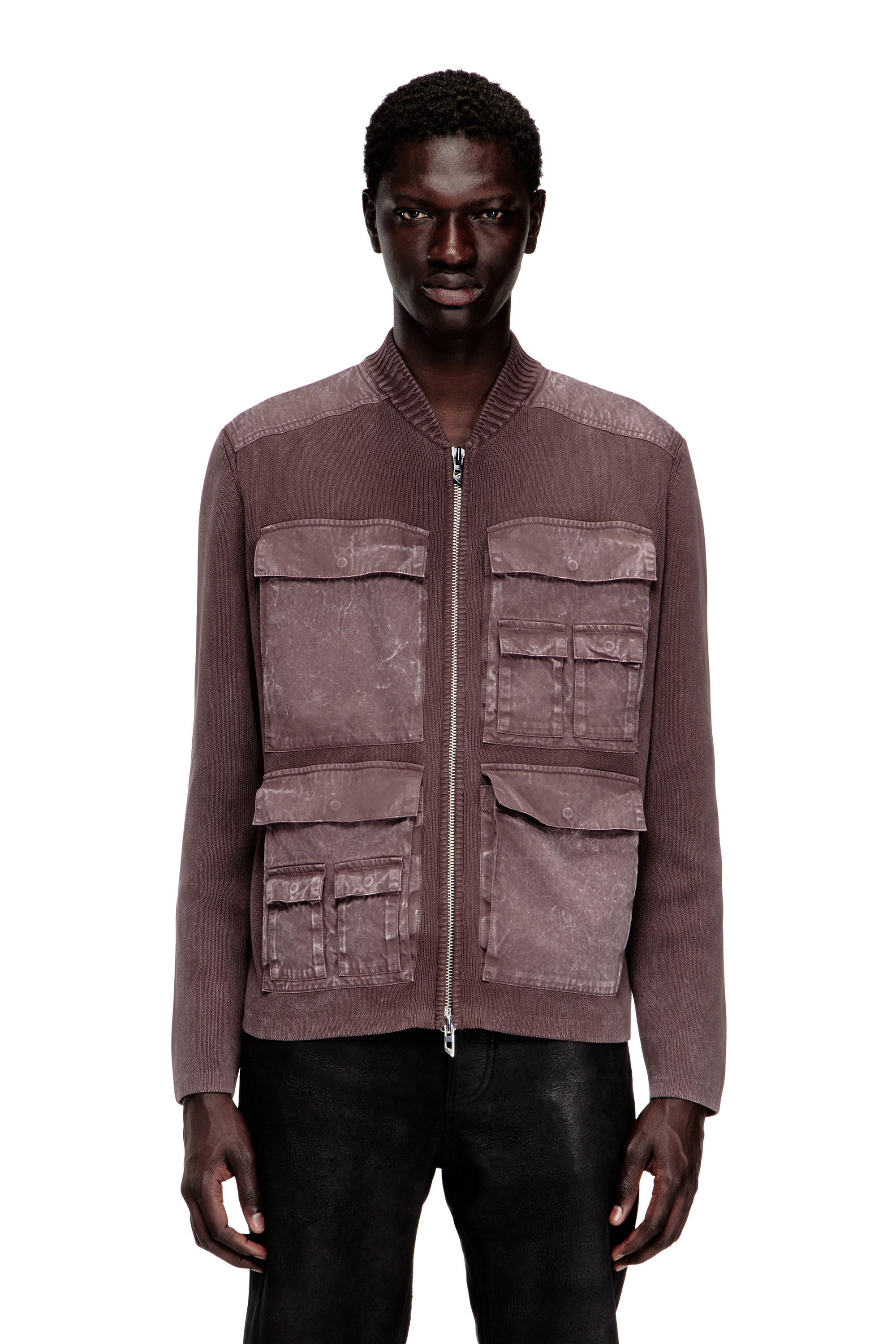 Diesel - K-GEROME, Cardigan zipp&eacute; avec poches cargo Homme in ToBeDefined - 1