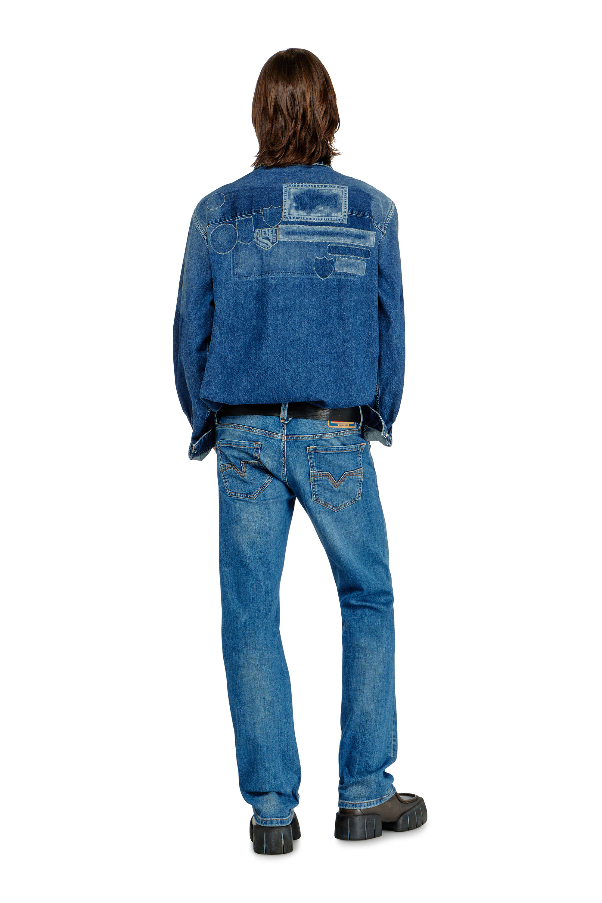 Diesel - Regular Jeans 1985 Larkee 0KIAL Homme, Bleu Clair - Image 4