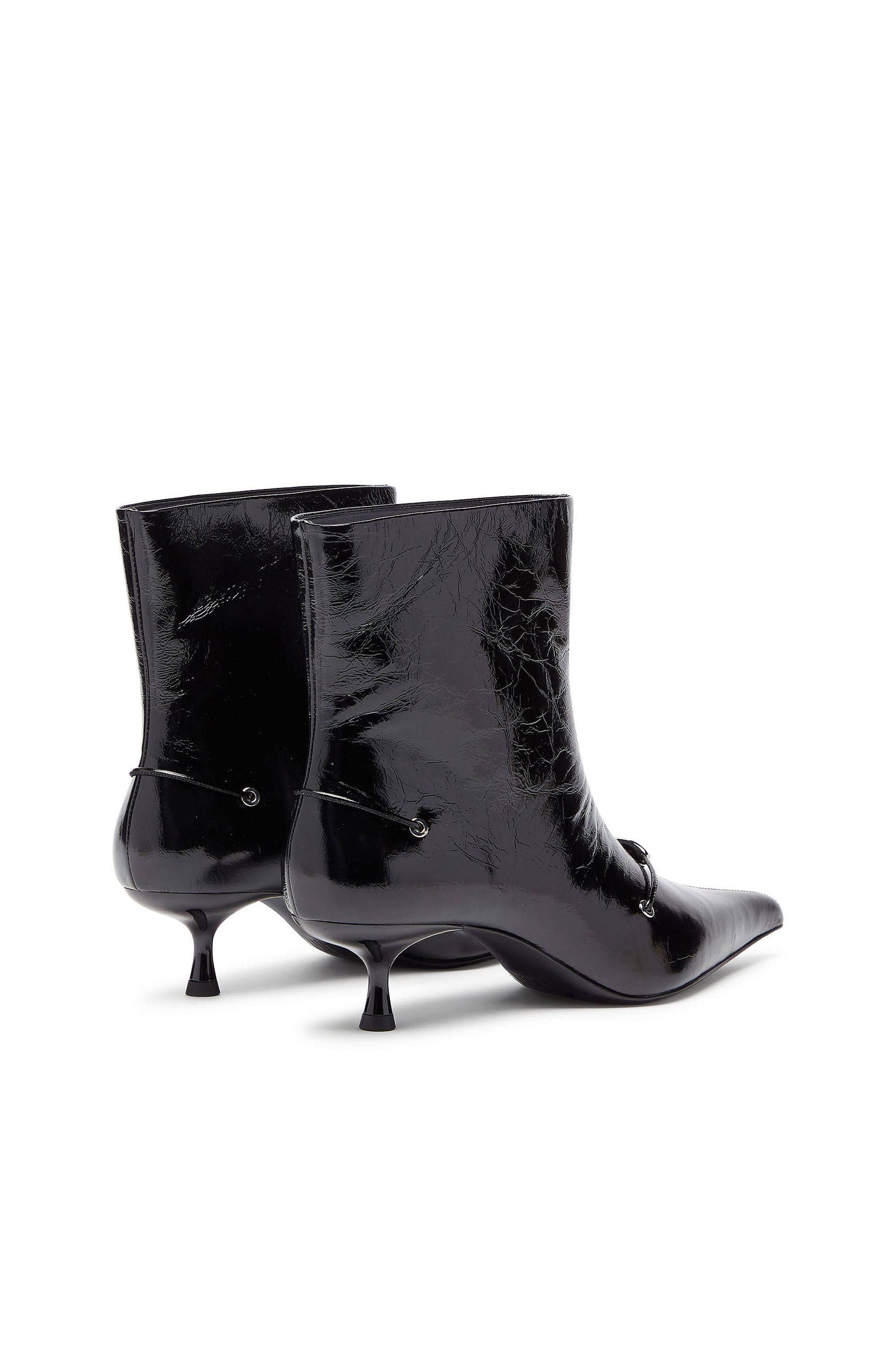Diesel - D-JEWELS  40 TUBE, D-Ten&Half - Bottines en cuir naplak Femme in Noir - 3