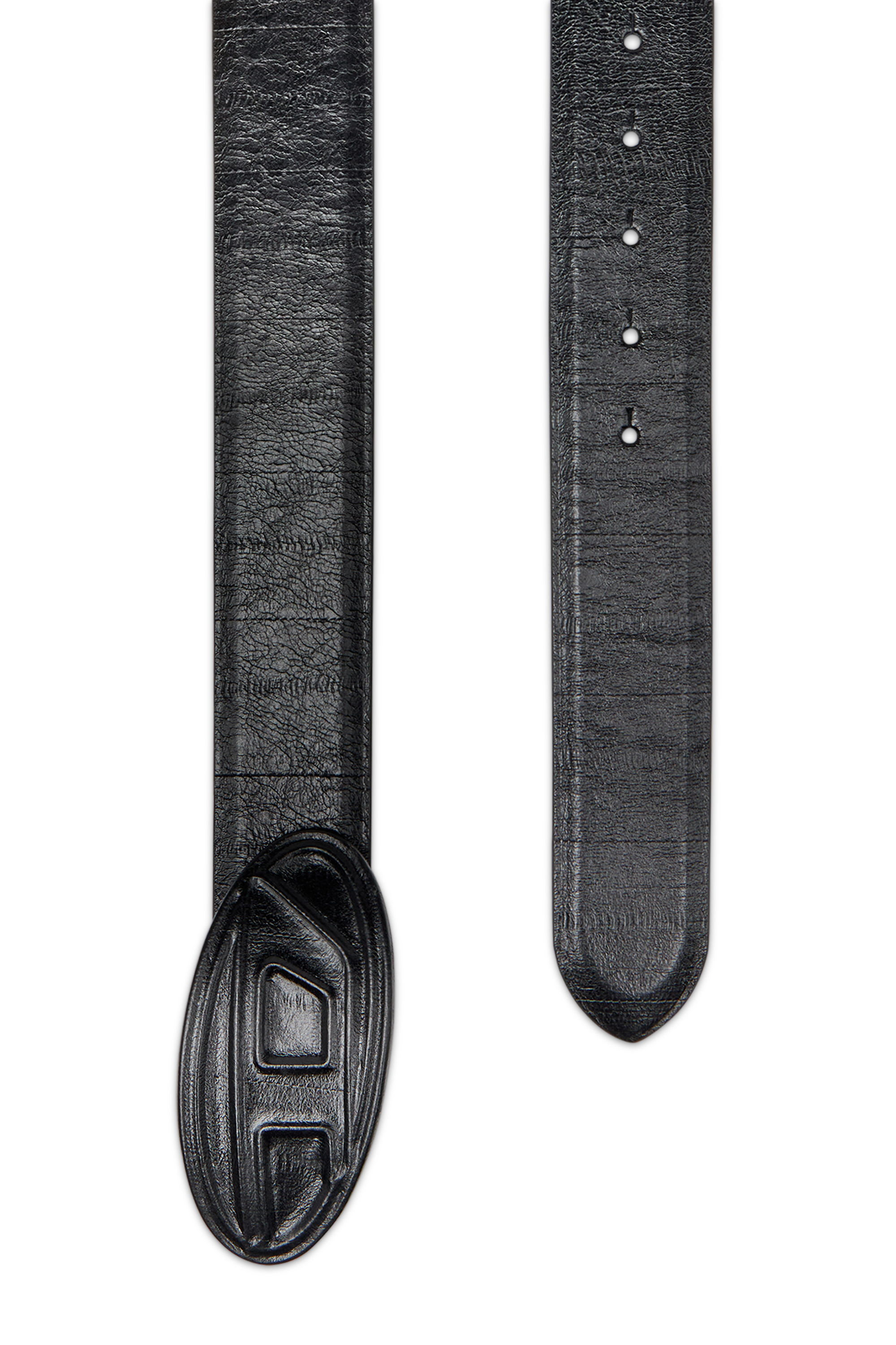 Diesel - B-1DR EMBRACED, Man's 4cm belt in eel-effect leather in Black - 3