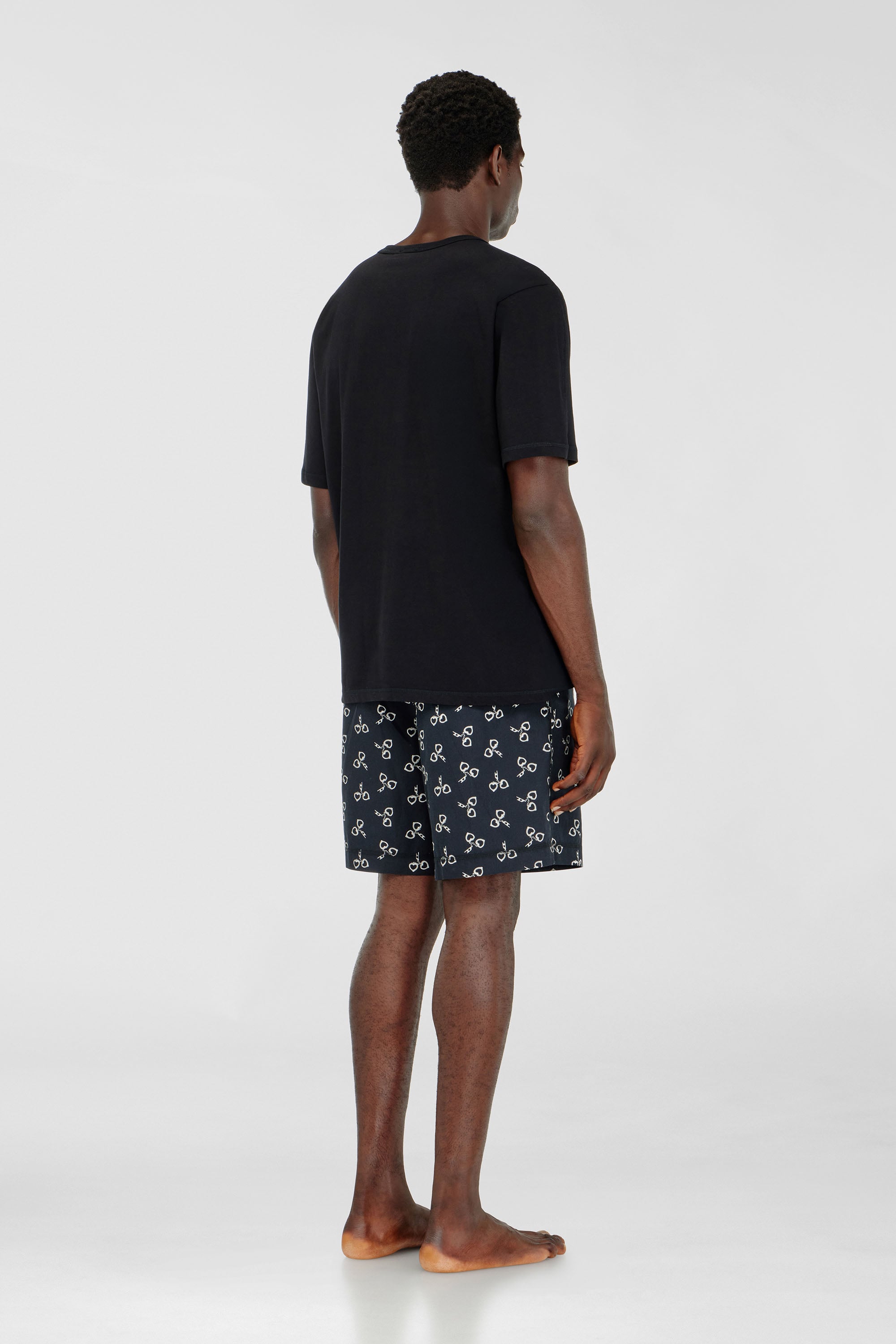 Diesel - KIT-JAMES-D-BOX, Pyjama en coton avec motif menottes Homme in Noir - 3