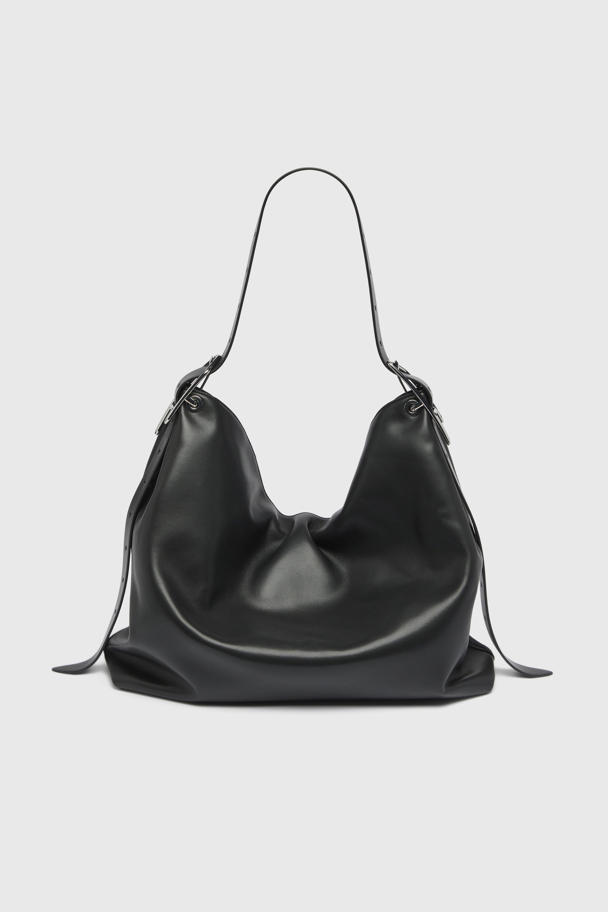Diesel - D-LINE HOBO L, D-Line-Sac hobo en cuir Femme in Noir - 2