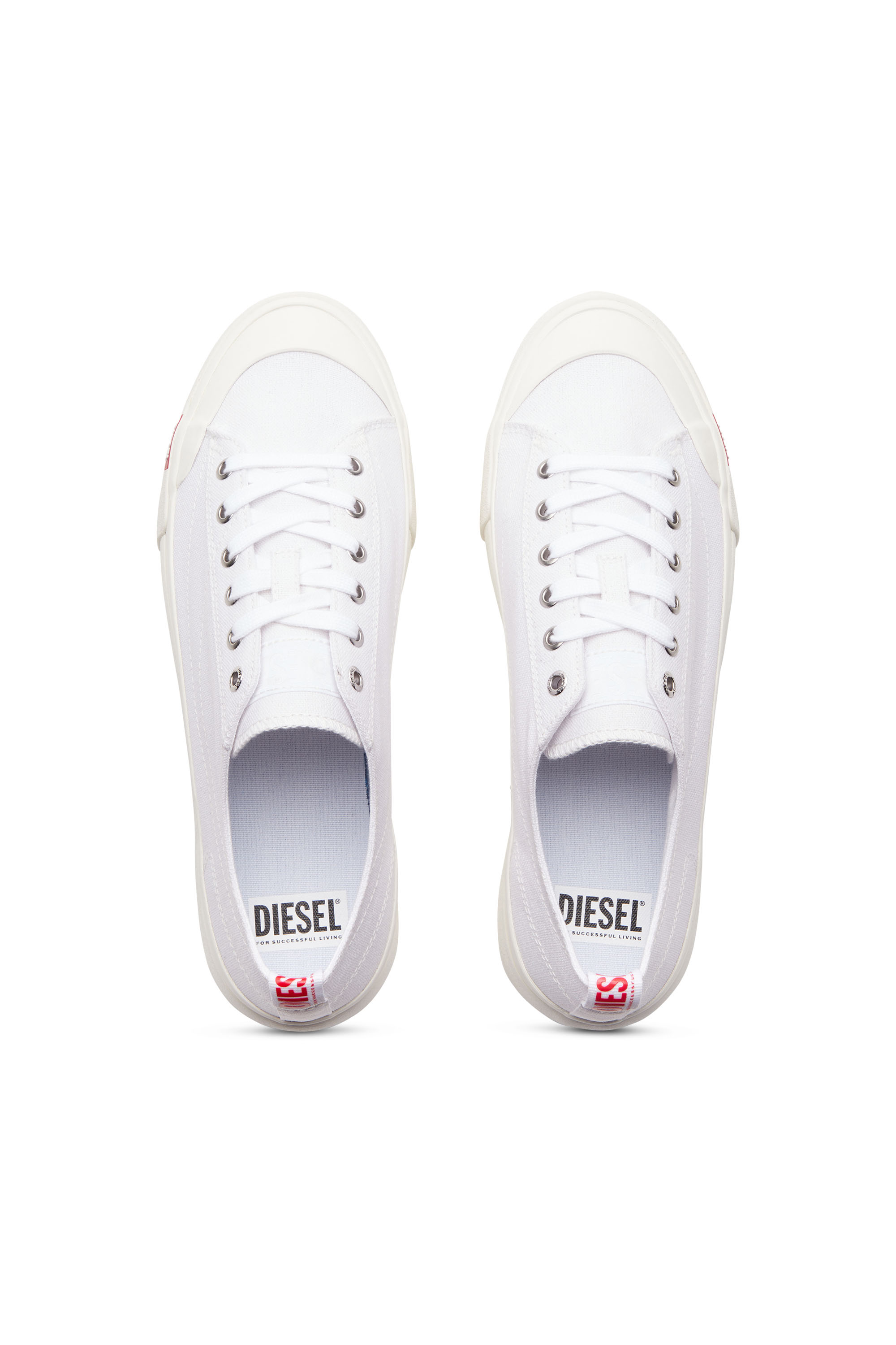 Diesel - S-ATHOS LOW W, S-Athos Low-Sneakers en toile Femme in Blanc - 5