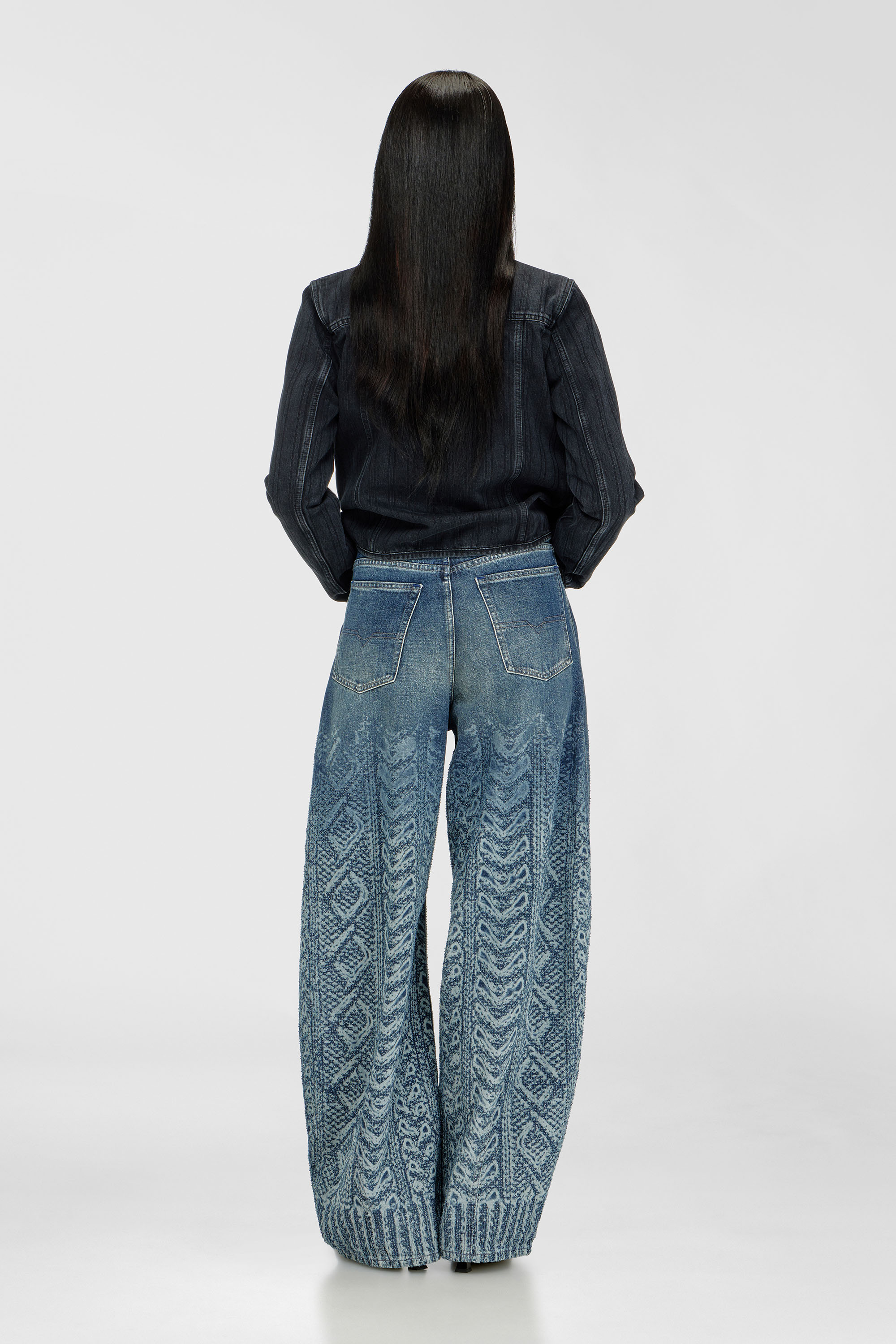 Diesel - Relaxed Jeans 1987 D-Khelz 007EV Femme, Bleu Fonc&eacute; - Image 3