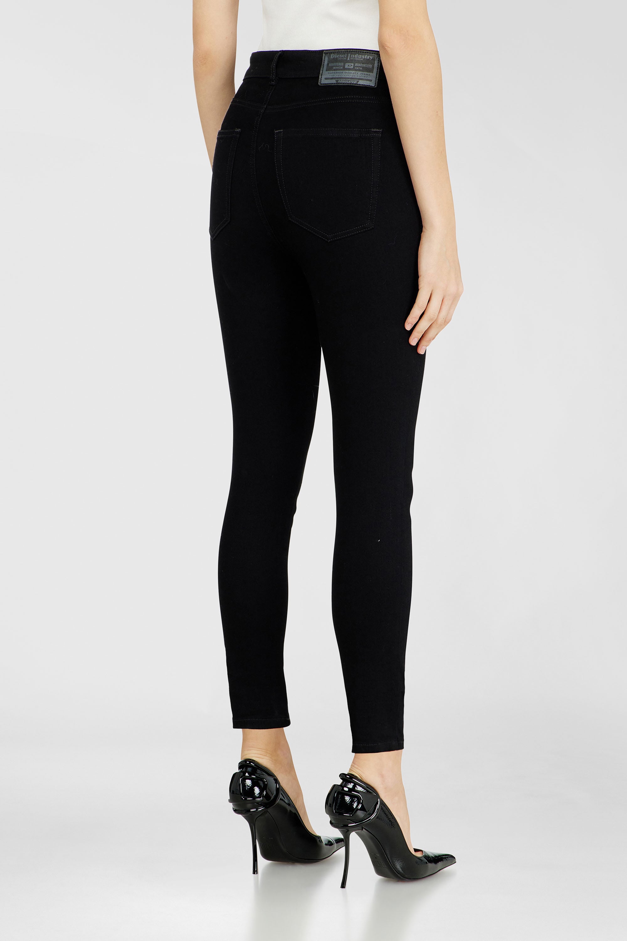 Diesel - Skinny Jeans 1984 Slandy-High 069EF Femme, Noir/Gris fonc&eacute; - Image 5
