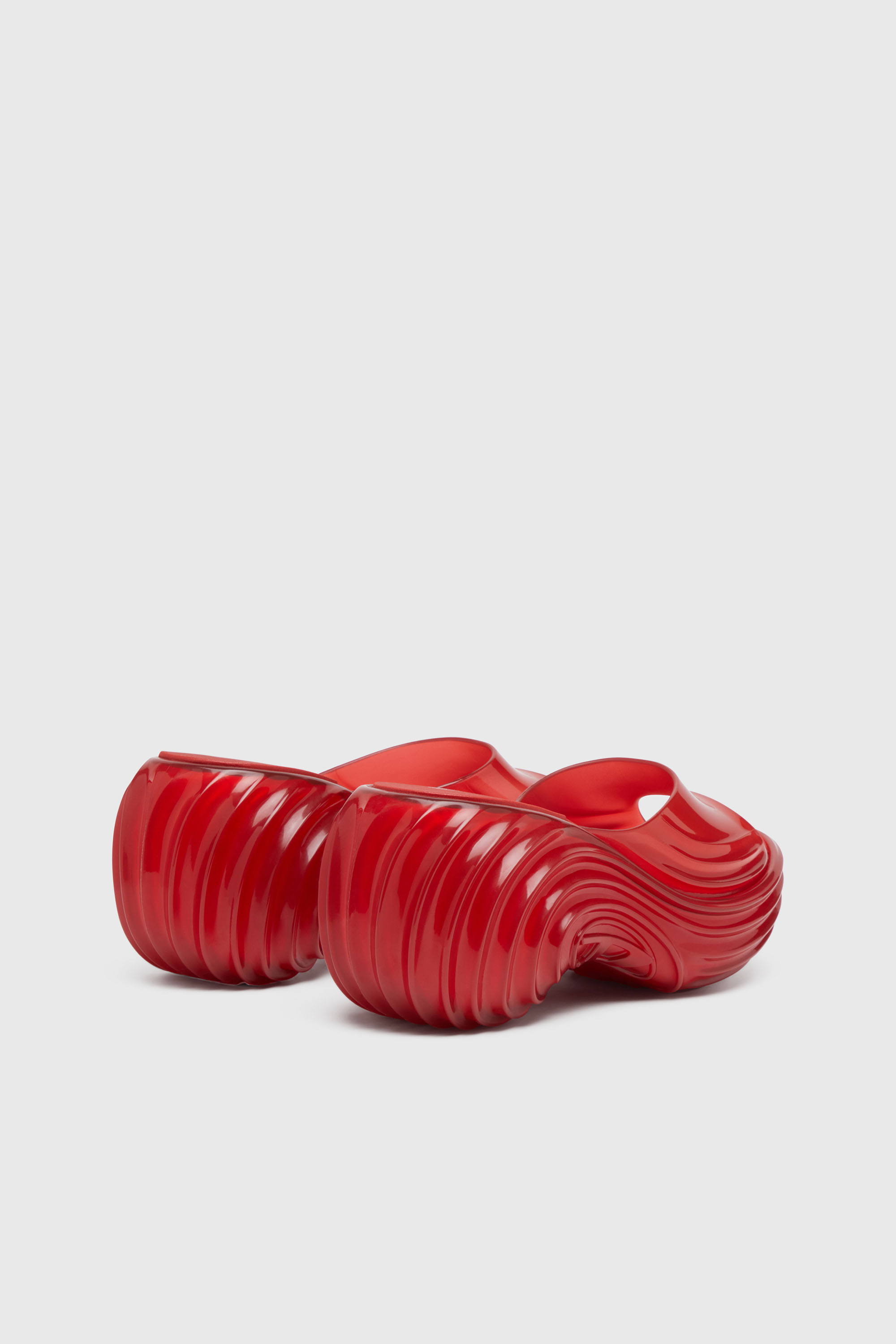 Diesel - MELISSA QUANTUM PLATFORM, Mule &agrave; plateforme en Melflex&reg; Femme in Rouge - 3