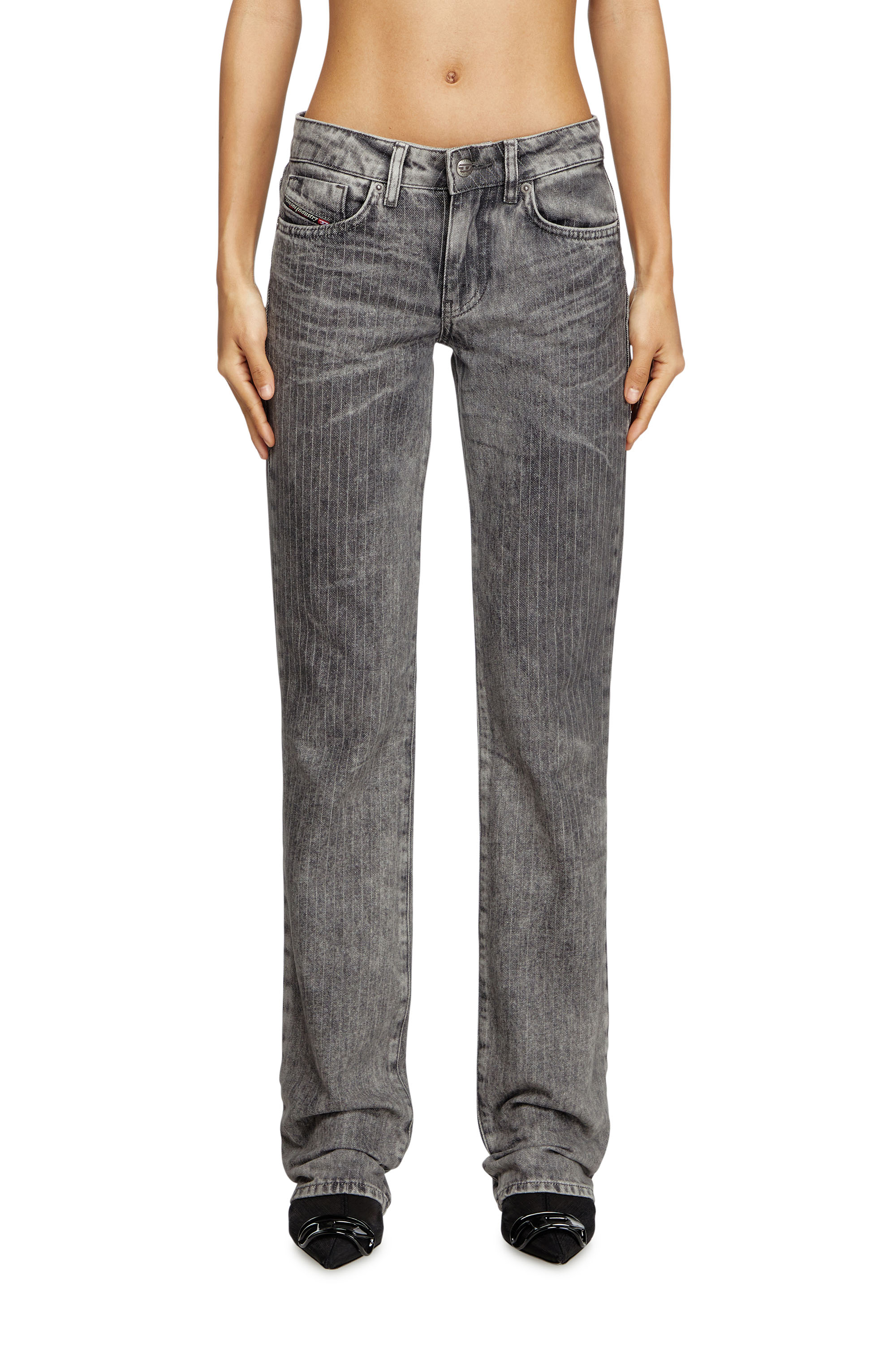 Diesel - Bootcut Jeans D-Gianna 0ABDI Femme, Gris Clair - Image 3