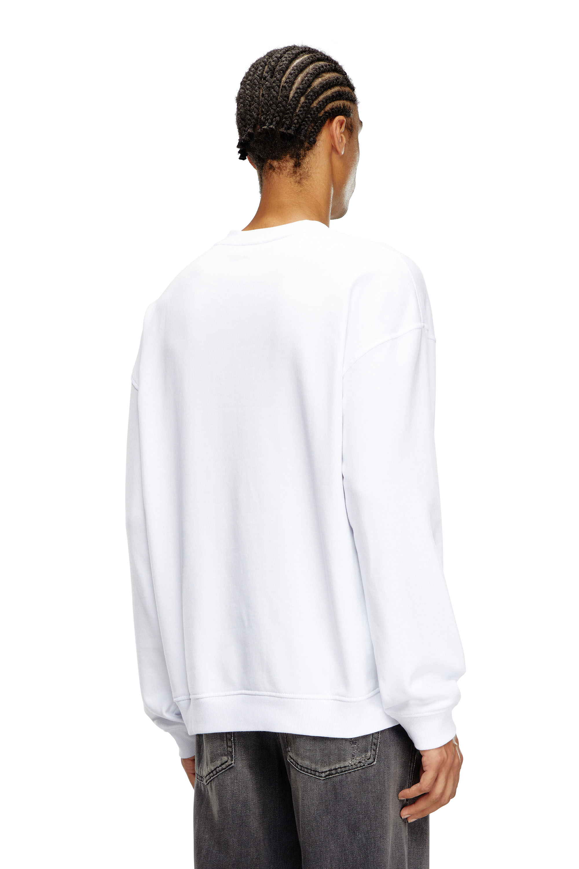 Diesel - S-BOXT-OD, Homme Sweat-shirt avec cut-out Oval D in Blanc - Image 4
