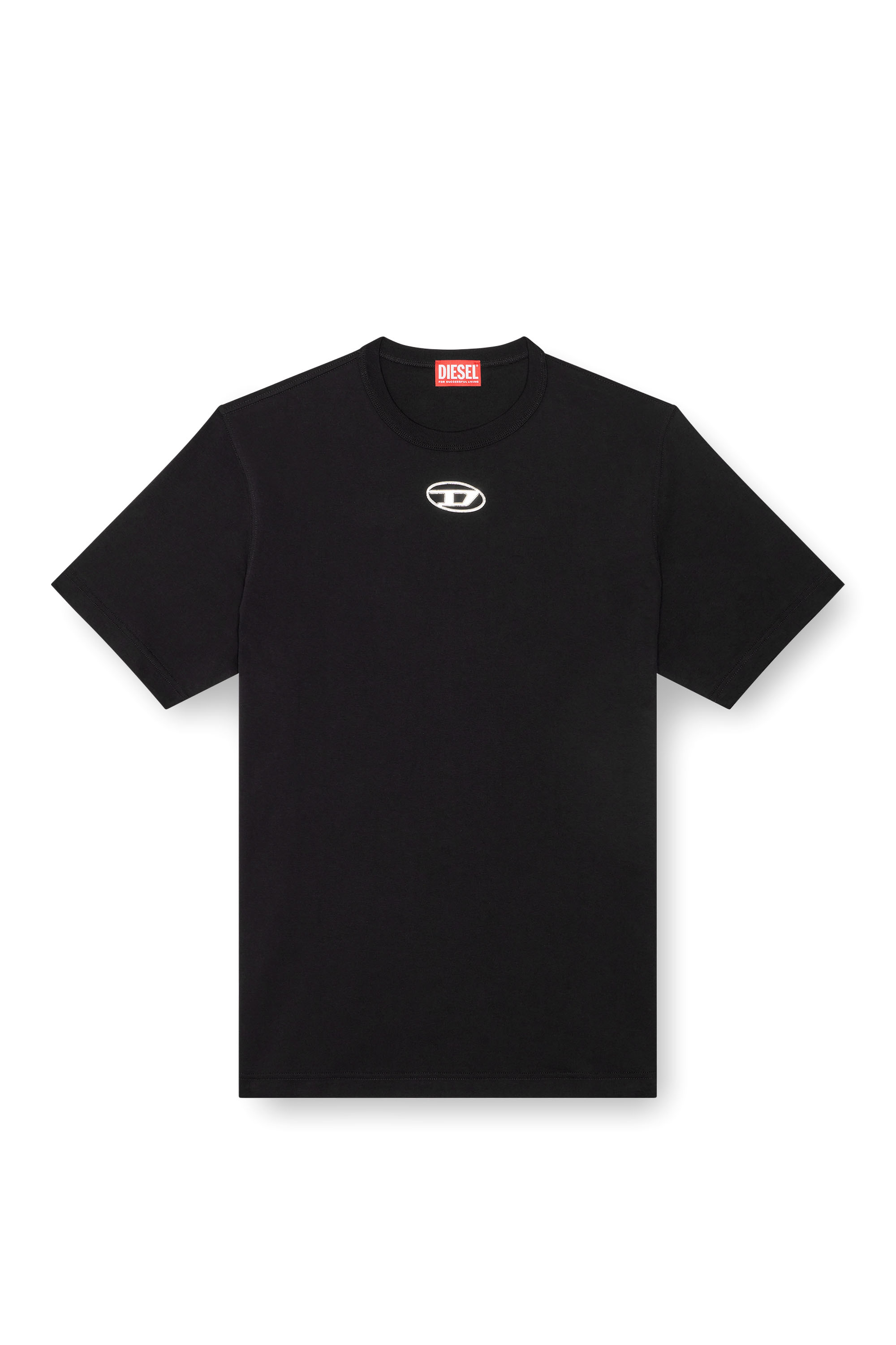 Diesel - T-JUST-OD, Homme T-shirt avec logo moulé par injection in Noir - Image 4