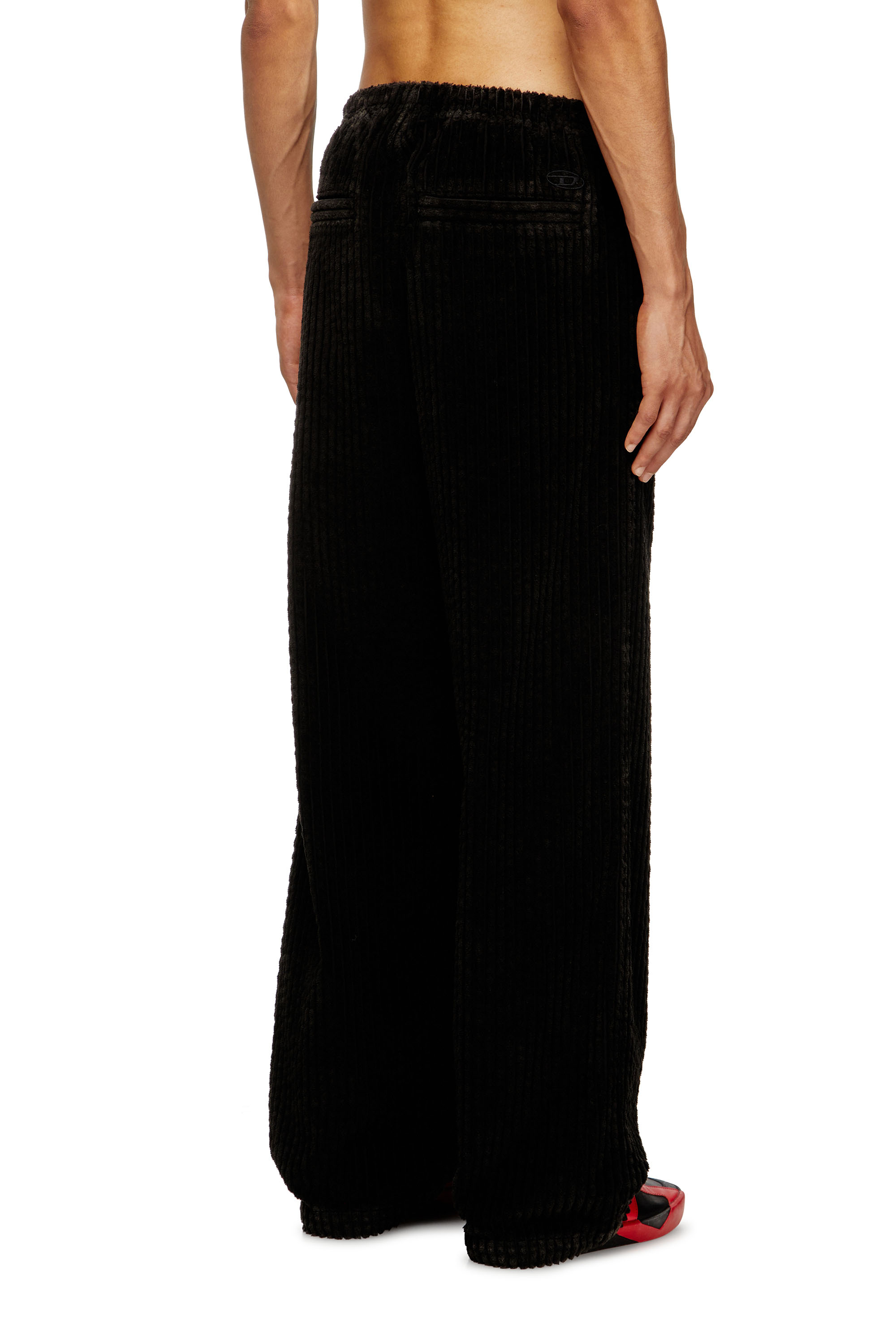 P-MARTIAL, Marron Diesel - P-MARTIAL, Pantalon en velours côtelé avec cordon de serrage Homme in Marron - 4