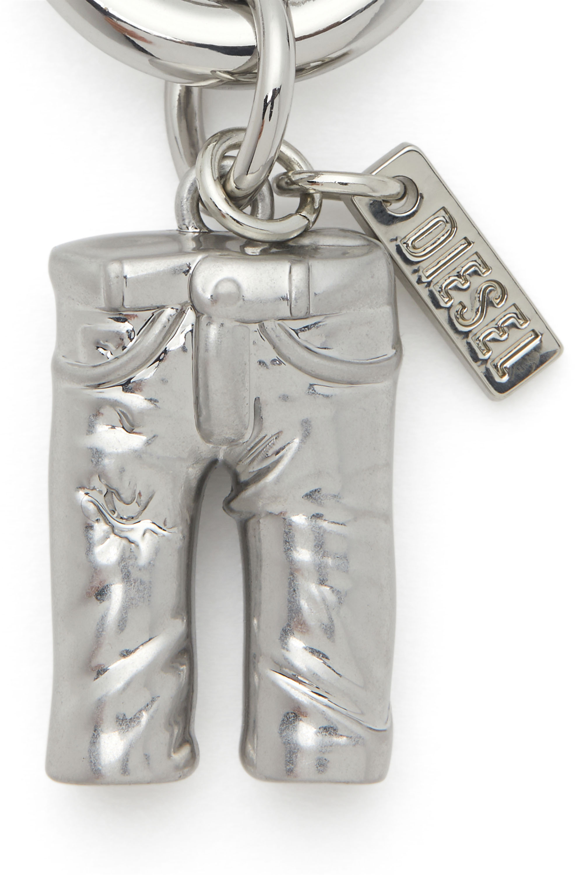 Diesel - CHARM-5PKT, Diesel charme en métal avec détail logo Mixte in Gris argenté - 2