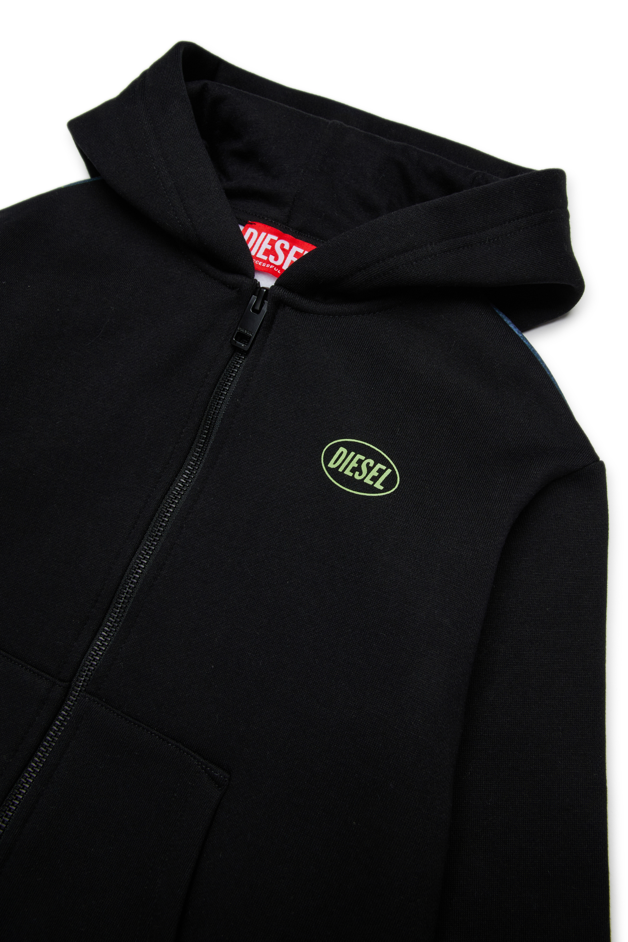 Diesel - SWAMP OVER, Man's Cotton sweatshirt with graphic print in Black - 3