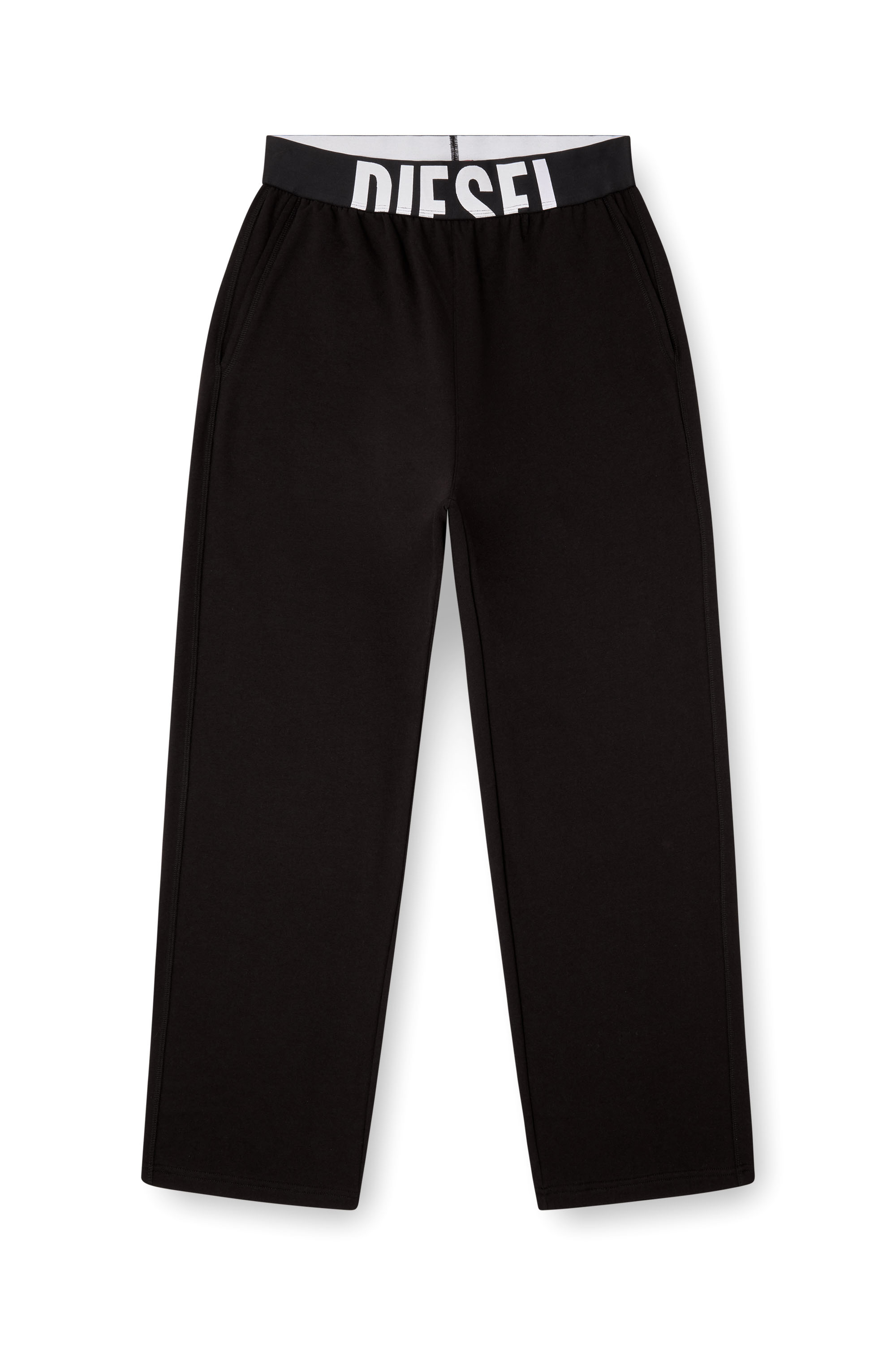 Diesel - NOLAN-D-POP, Pantalon de pyjama avec logo tronqué Homme in Noir - 4