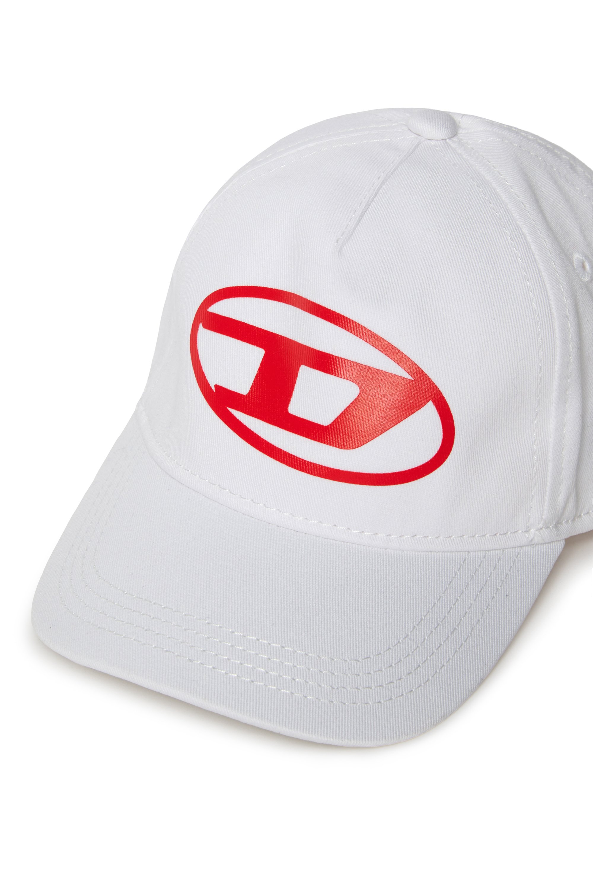 Diesel - FIMBOB, Casquette de baseball avec imprimé Oval D Mixte in Blanc - 3