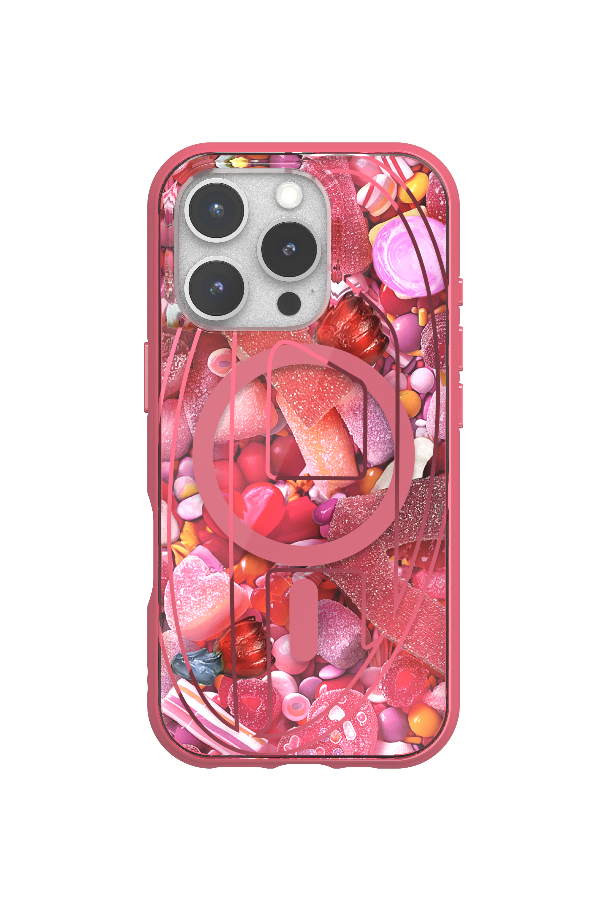 Diesel - 60250 AOP CASE, Coque Oval D avec MagSafe iPhone 16 Pro Mixte in Rose - 4