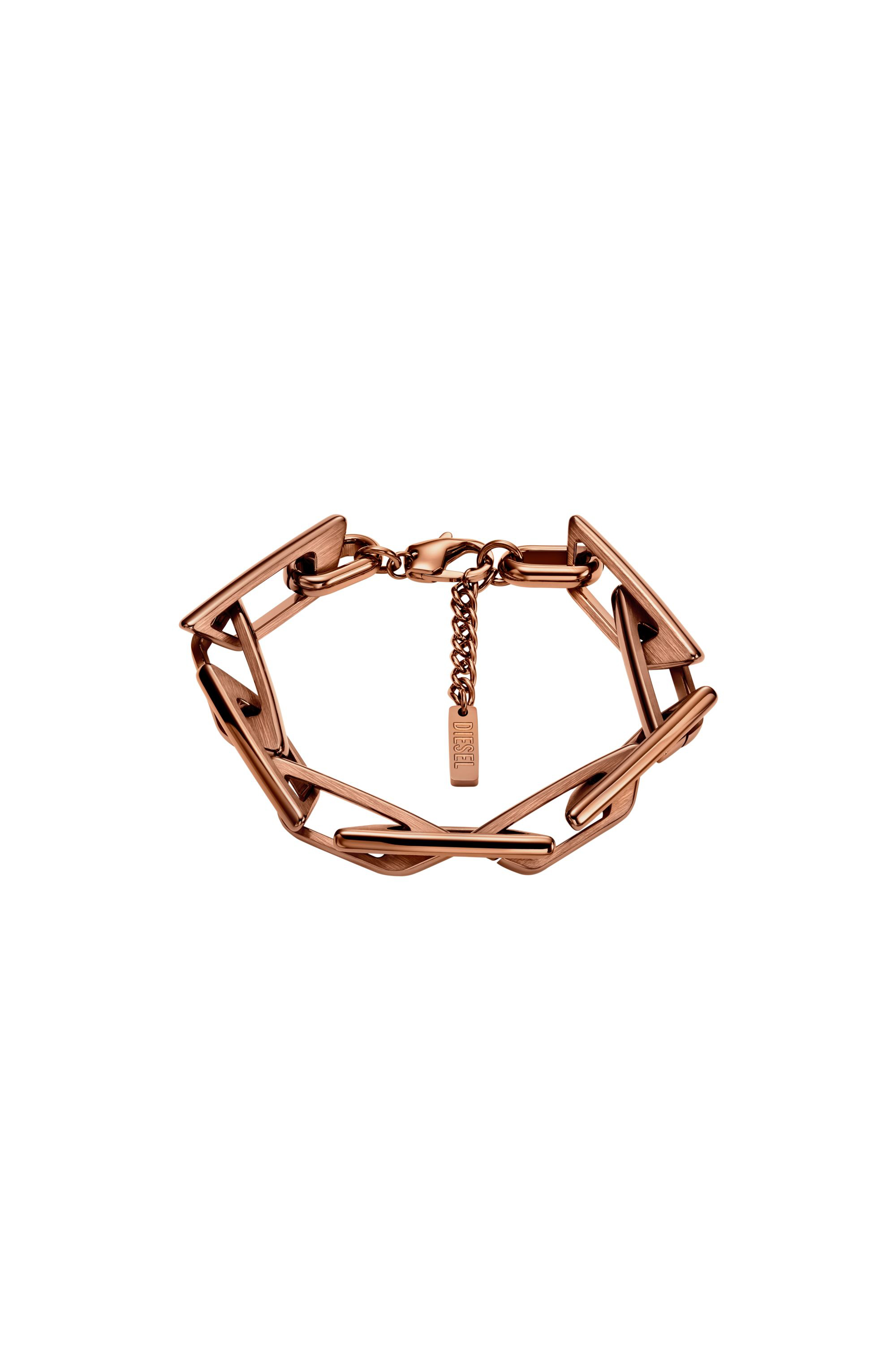 Diesel - DX1645200 JEWELLERY, Unisex's Stainless steel chain bracelet in Bronze - 1