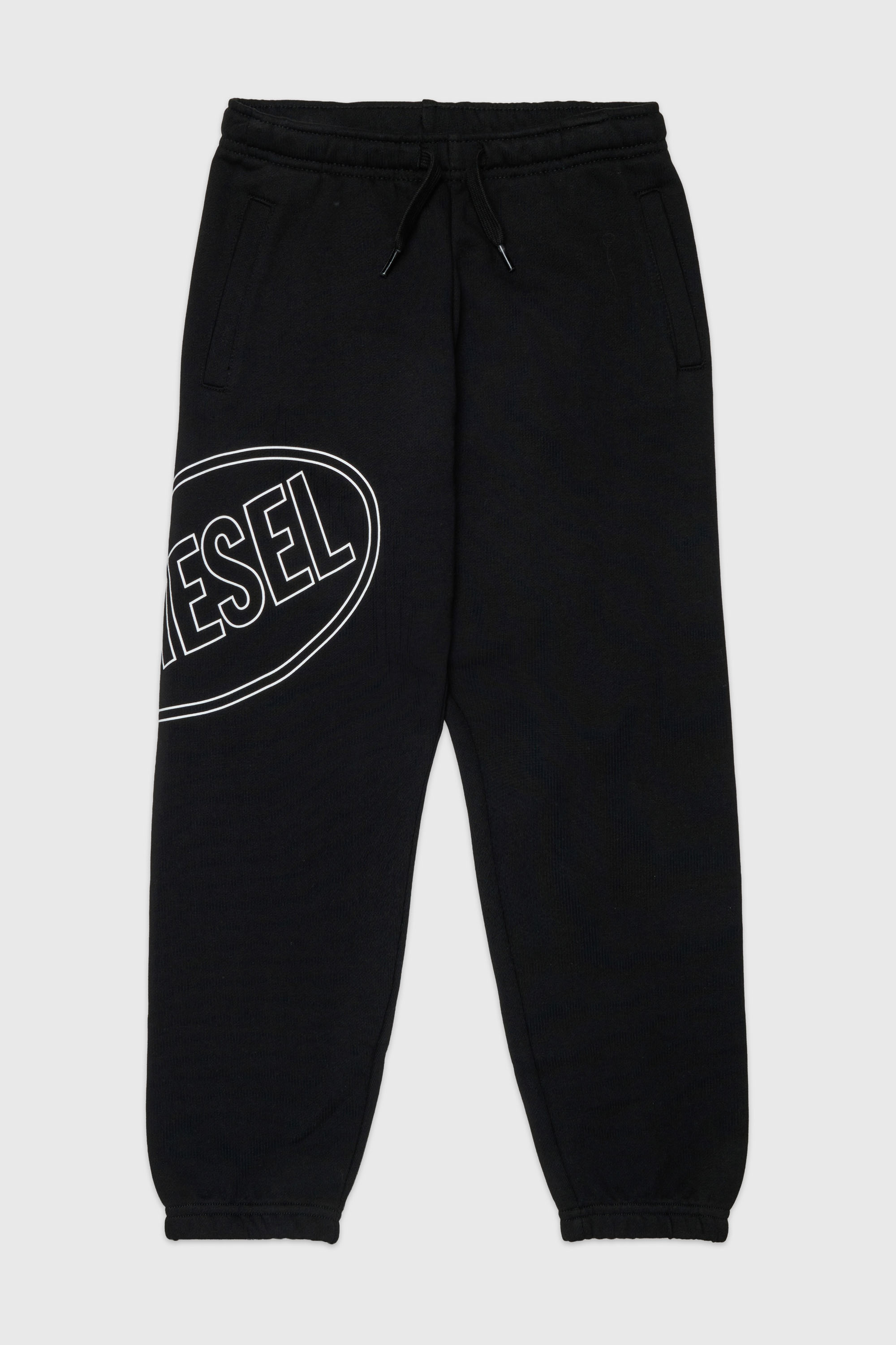 Diesel - PCIRCLE, Pantalon de surv&ecirc;tement avec imprim&eacute; sur le c&ocirc;t&eacute; Homme in Noir - 1