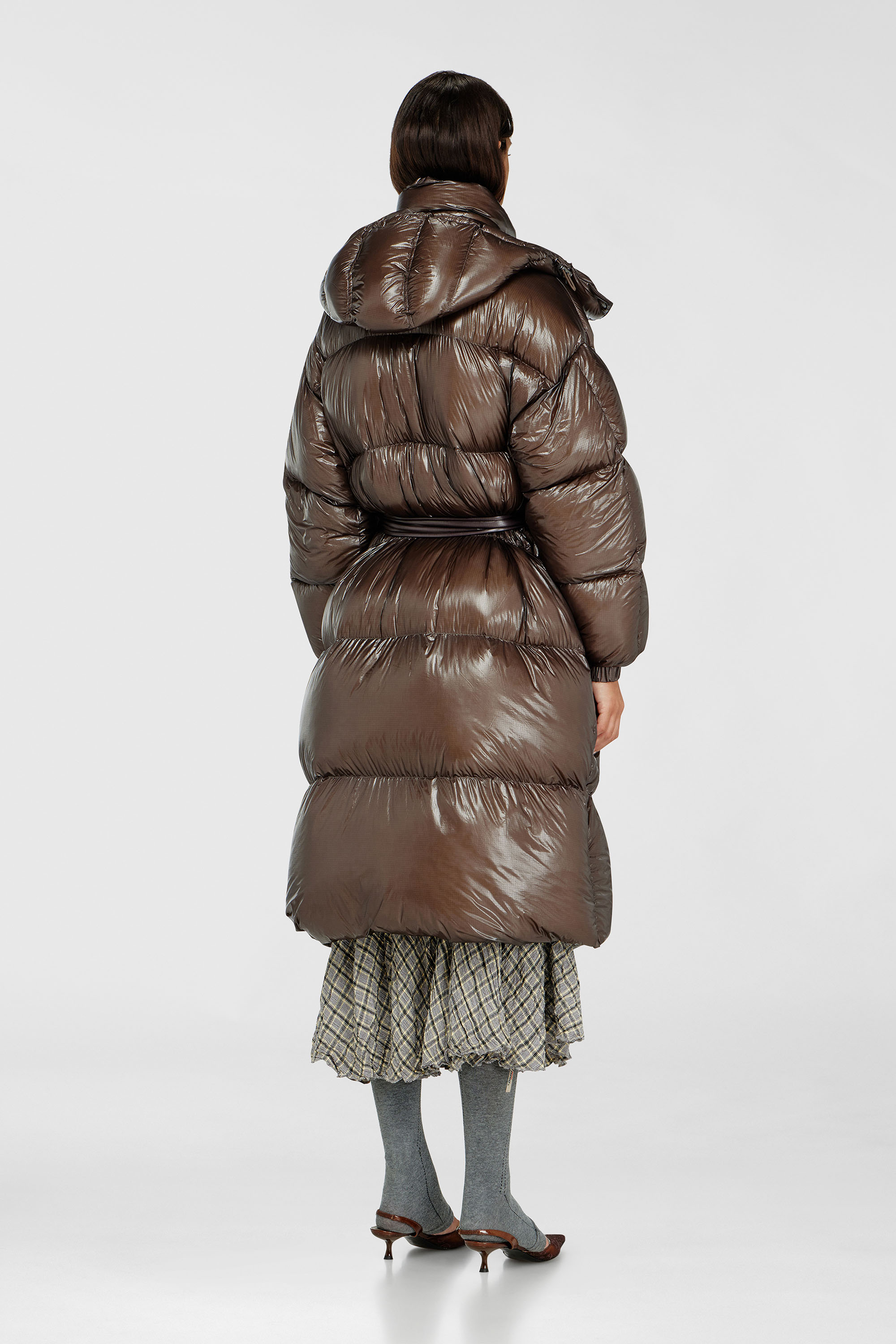 Diesel - W-ISHER, Doudoune en ripstop ultra-l&eacute;ger Femme in Marron - 4