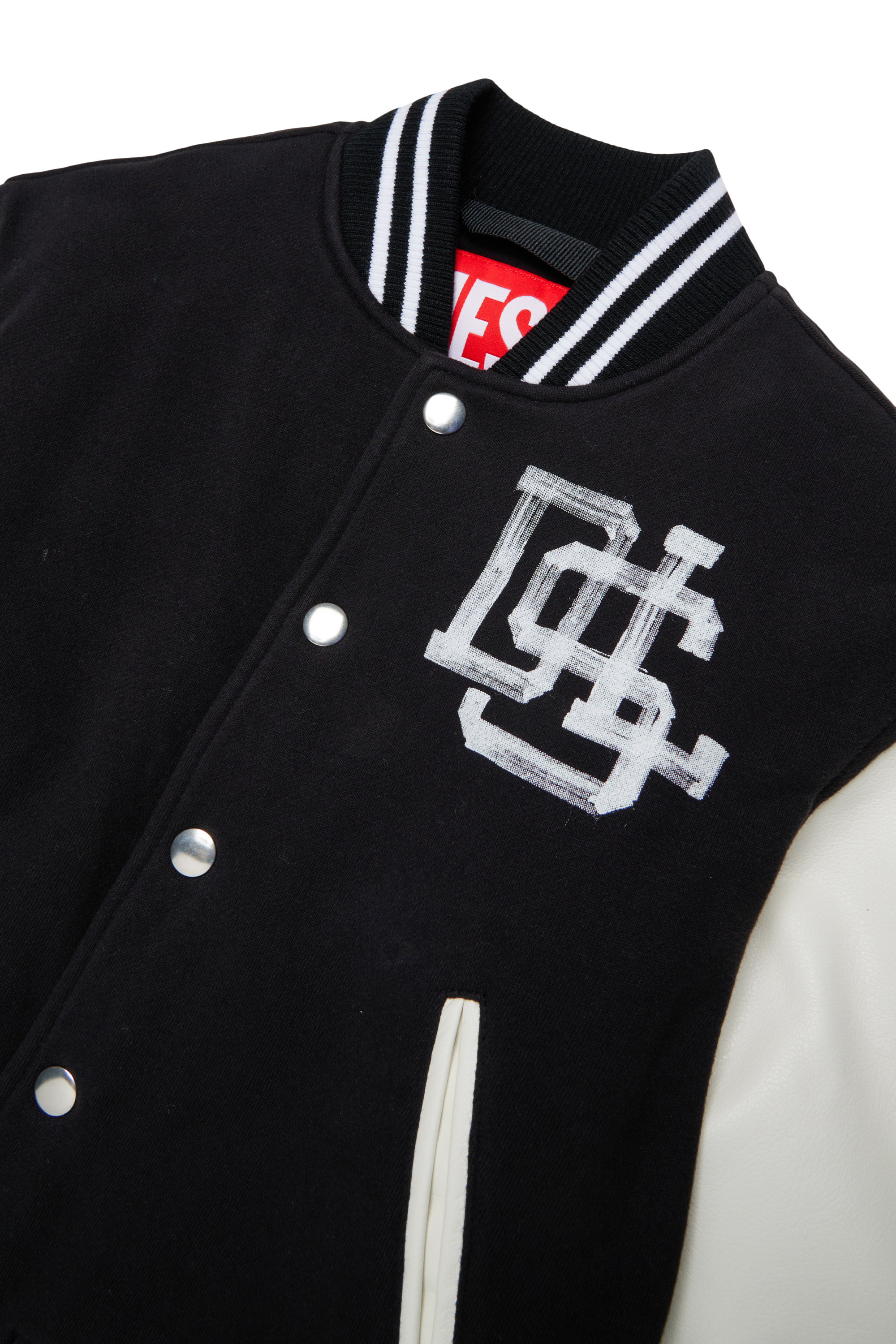Diesel - JBAND, Blouson varsity color block Homme in Noir - 3