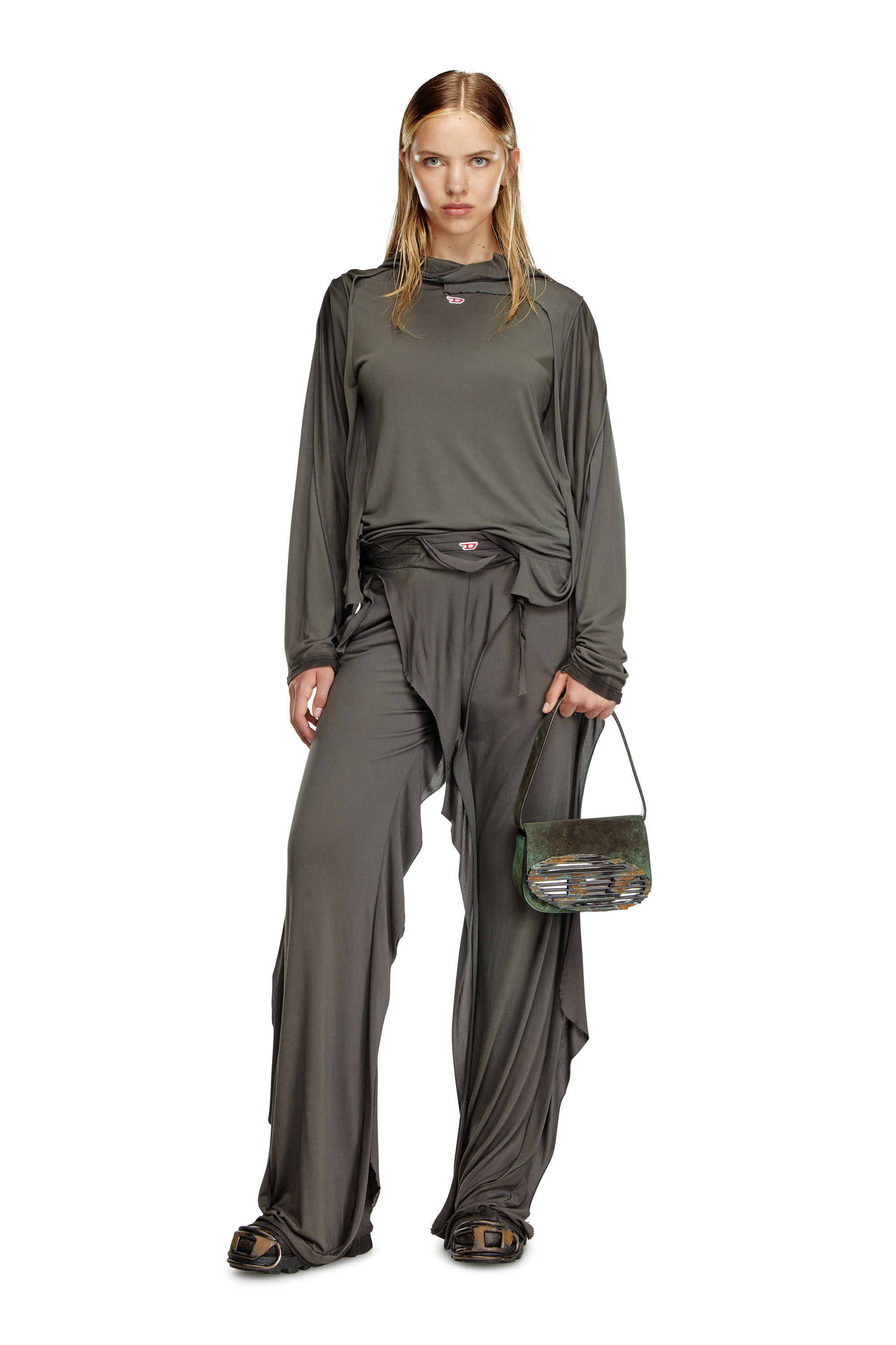 Diesel - 1DR, Femme 1DR-Sac épaule iconique en cuir oxydé in Vert - Image 6