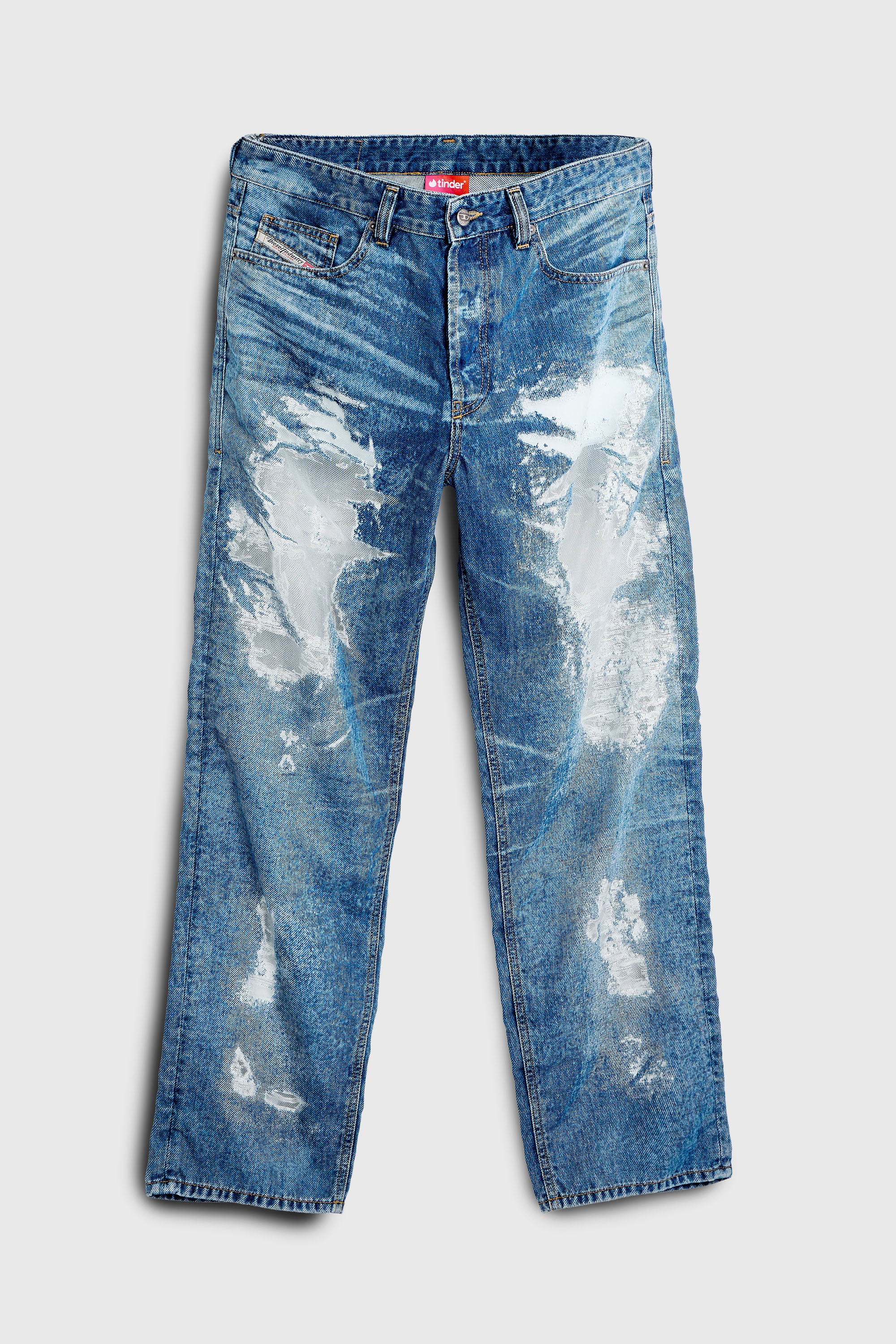Diesel - Regular Jeans 2024 D-Macs 068ZH Homme, Bleu moyen - Image 3