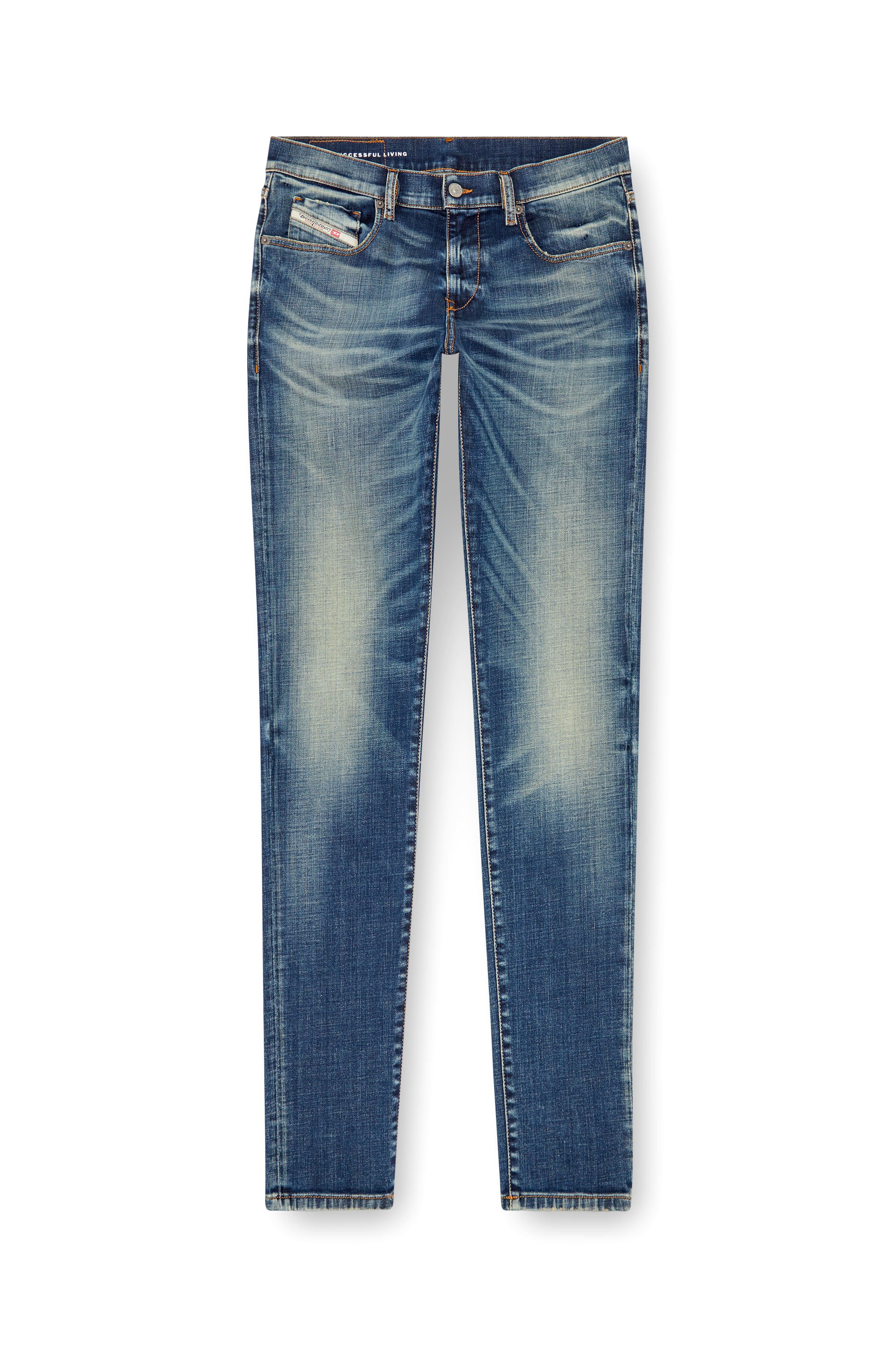 Diesel - Homme Slim Jeans 2019 D-Strukt 09J50, Bleu moyen - Image 5