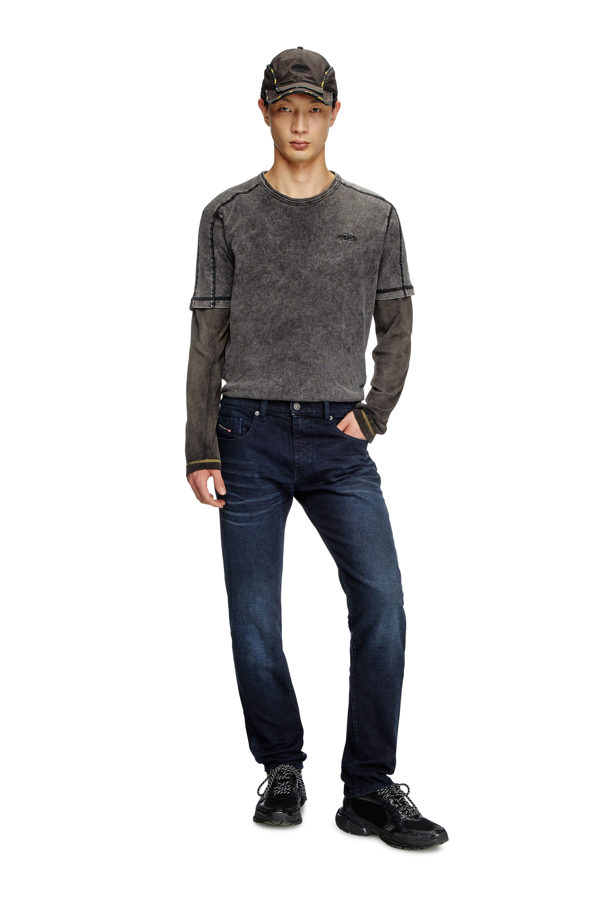 Diesel - Slim Jeans 2019 D-Strukt 0BMBX Homme, Bleu Fonc&eacute; - Image 1