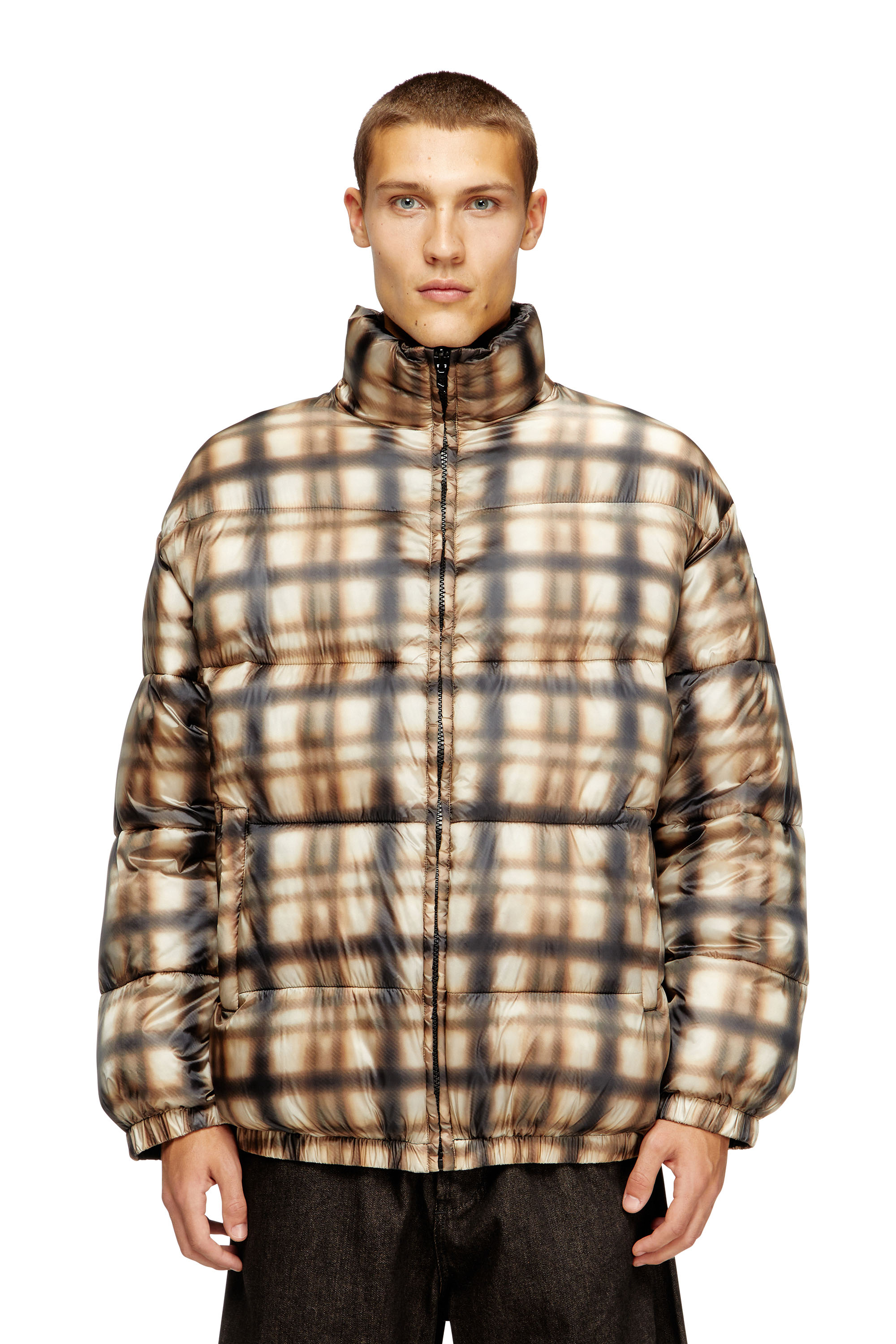 Diesel - W-BOURBON-ENBM, Blouson aviateur réversible matelassé Homme in Polychrome - 3