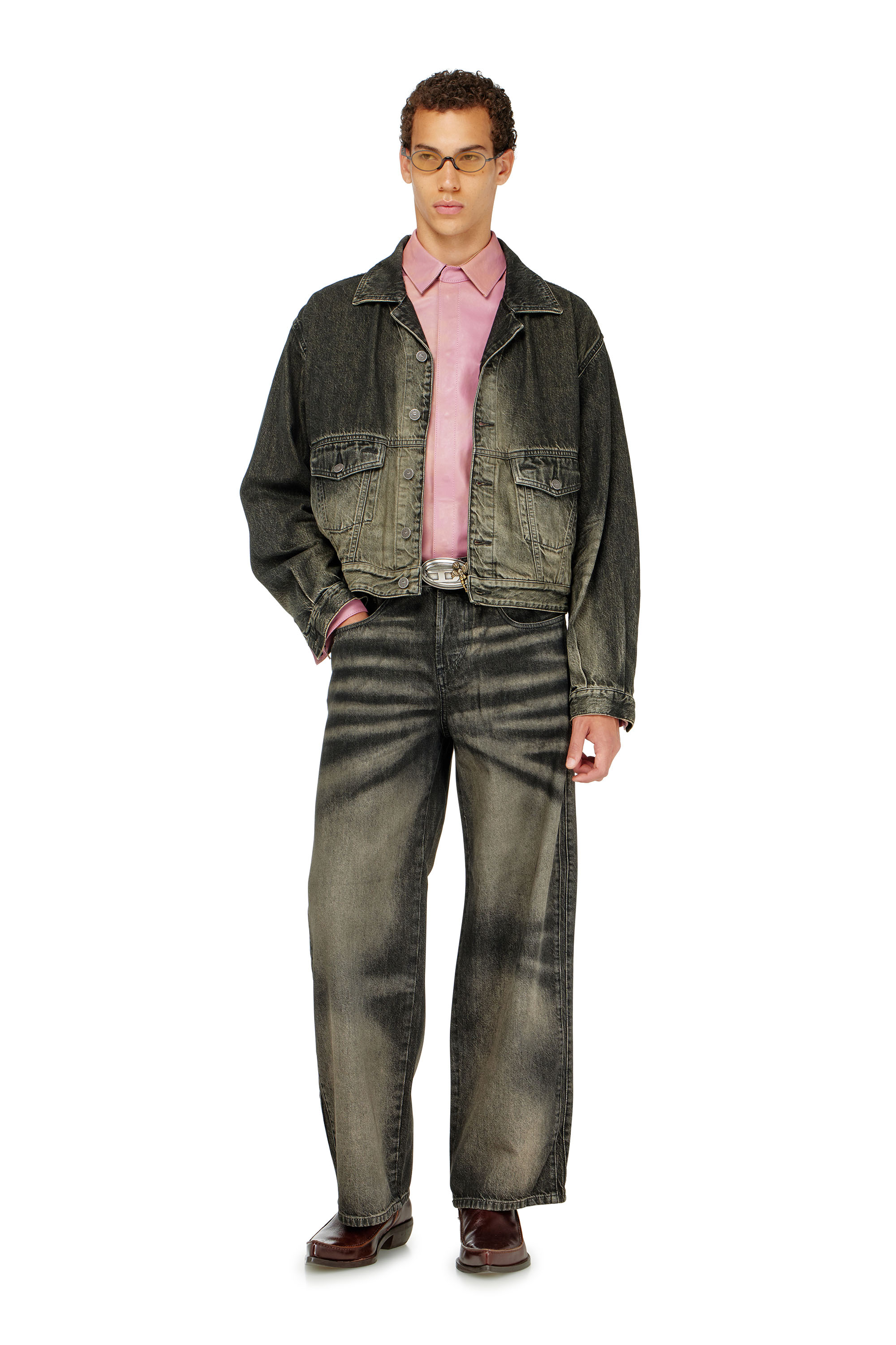 Diesel - Relaxed Jeans 1982 D-Hakou 09R33 Mixte, Noir/Gris fonc&eacute; - Image 1