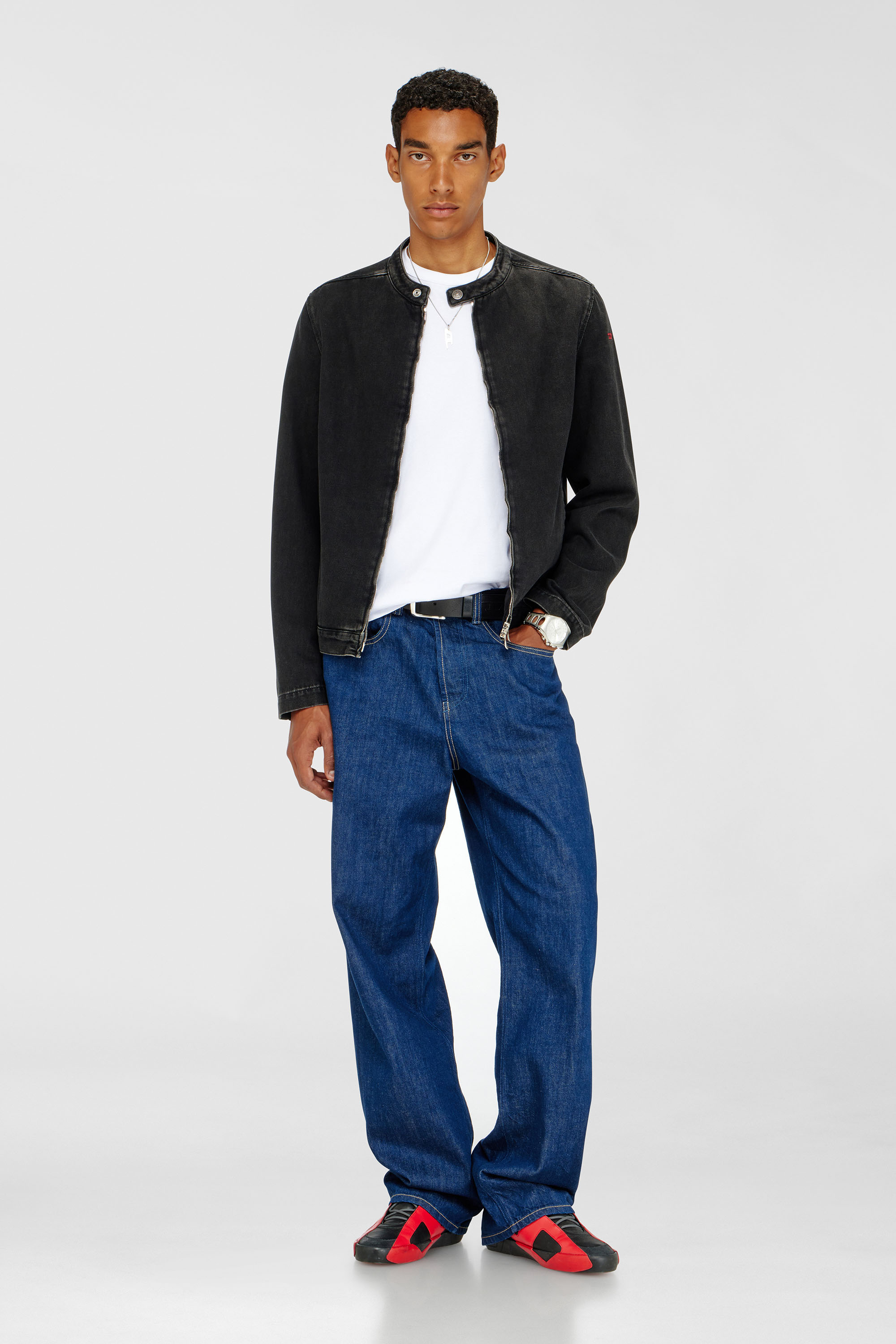 Diesel - S-SLANTE-D LOW, S-Slante-D-Baskets en daim et cuir avec logo D Homme in Polychrome - 2