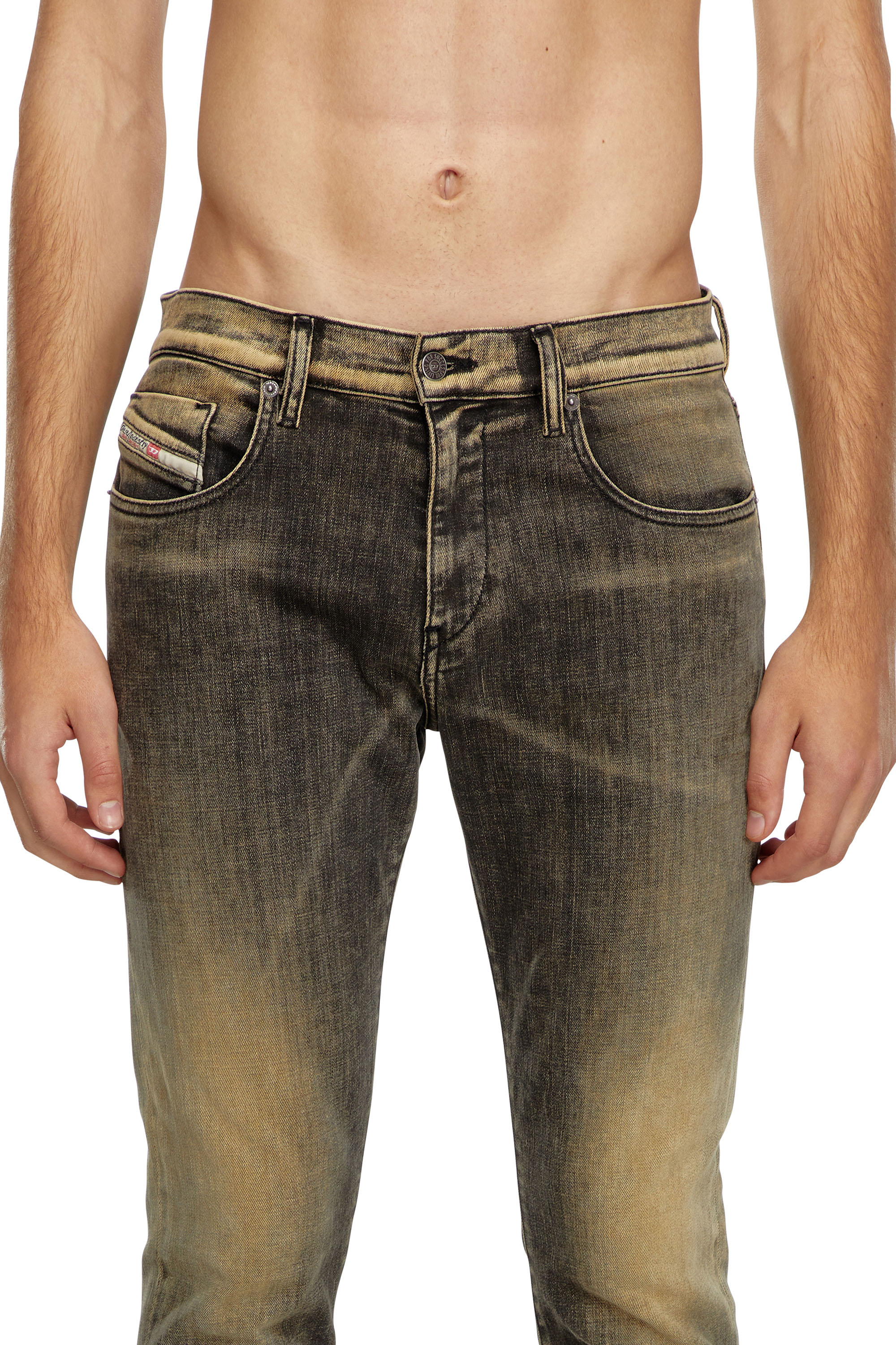 Diesel - Slim Jeans 2019 D-Strukt 09J48 Homme, Noir/Beige - Image 5