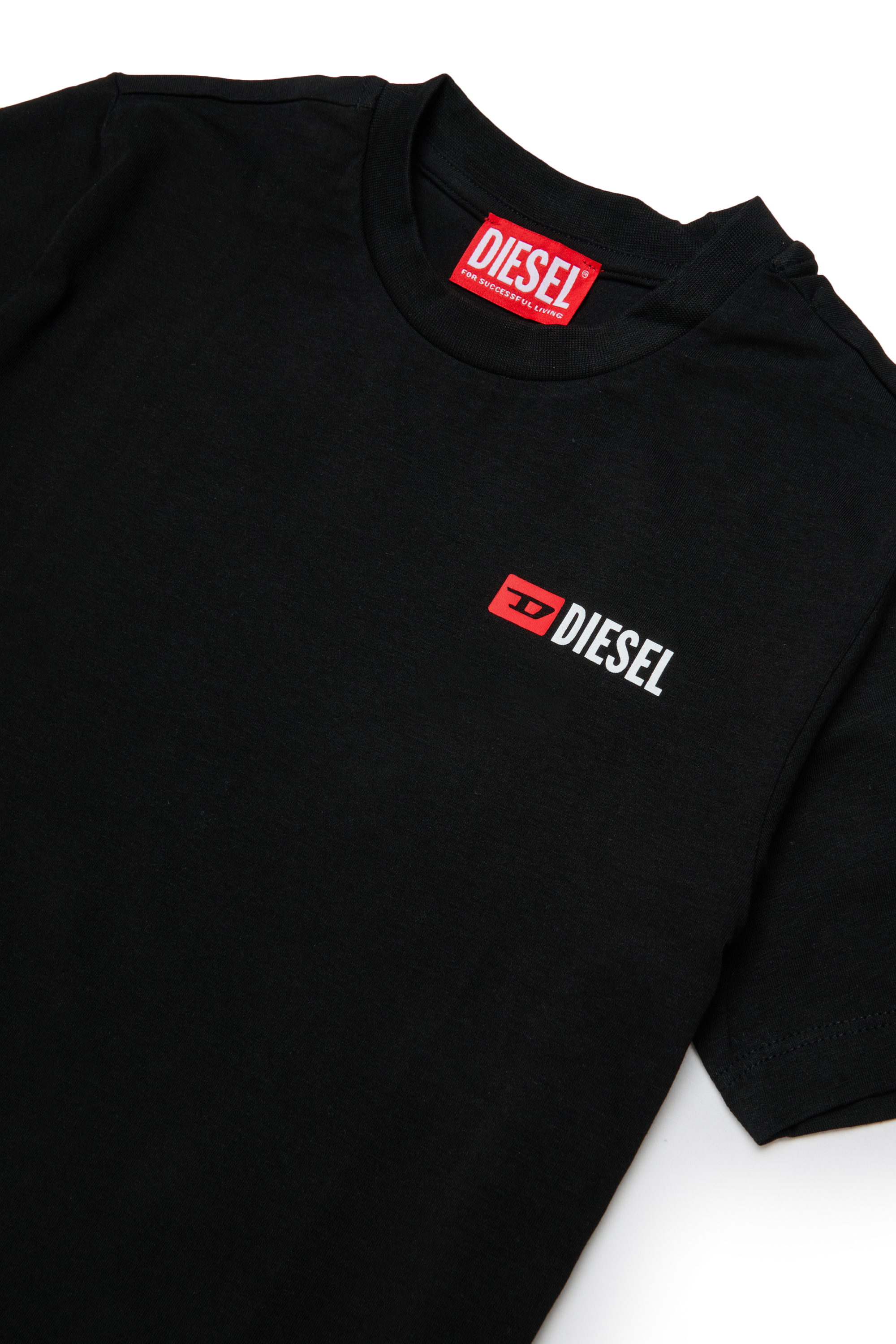 Diesel - UTRIM, T-shirt en coton avec imprim&eacute; logo Homme in Noir - 3