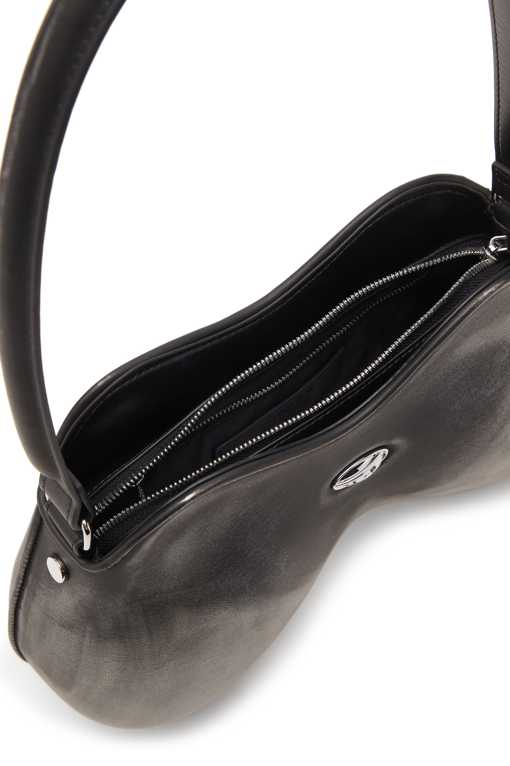 Diesel - DOUBLE-D SHOULDER, Double-D-Sac épaule rigide en PU brossé Femme in Noir - 3