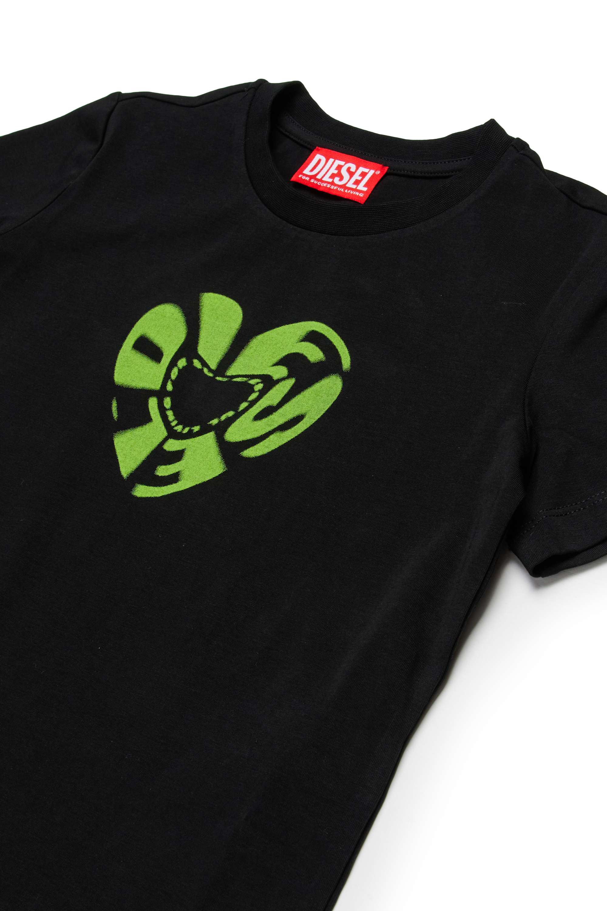 Diesel - TIPRID, T-shirt en coton avec imprimé graphique Femme in Noir - 3