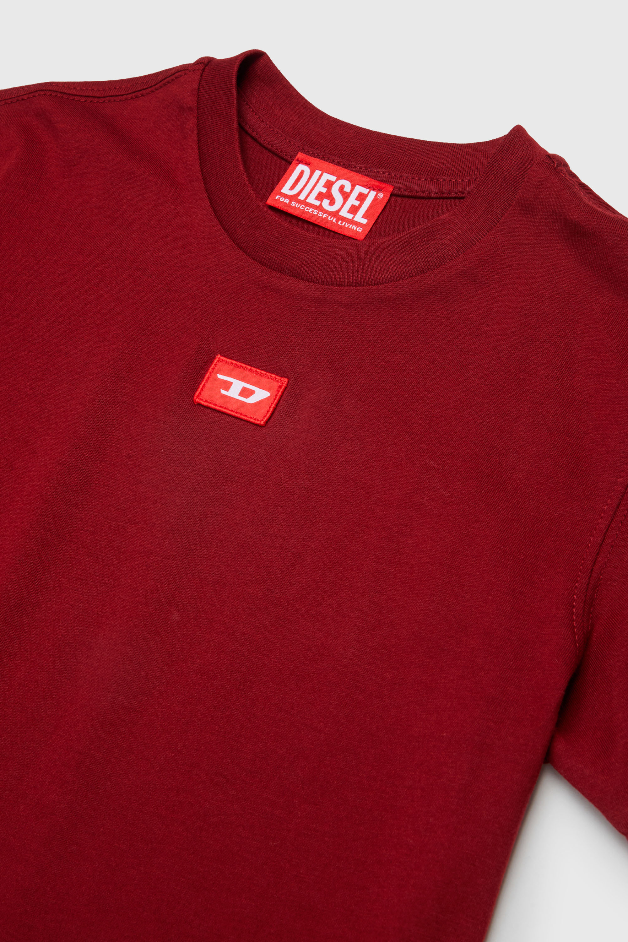 Diesel - TXDIEGO, Man's Cotton T-shirt with patch in Red - 3