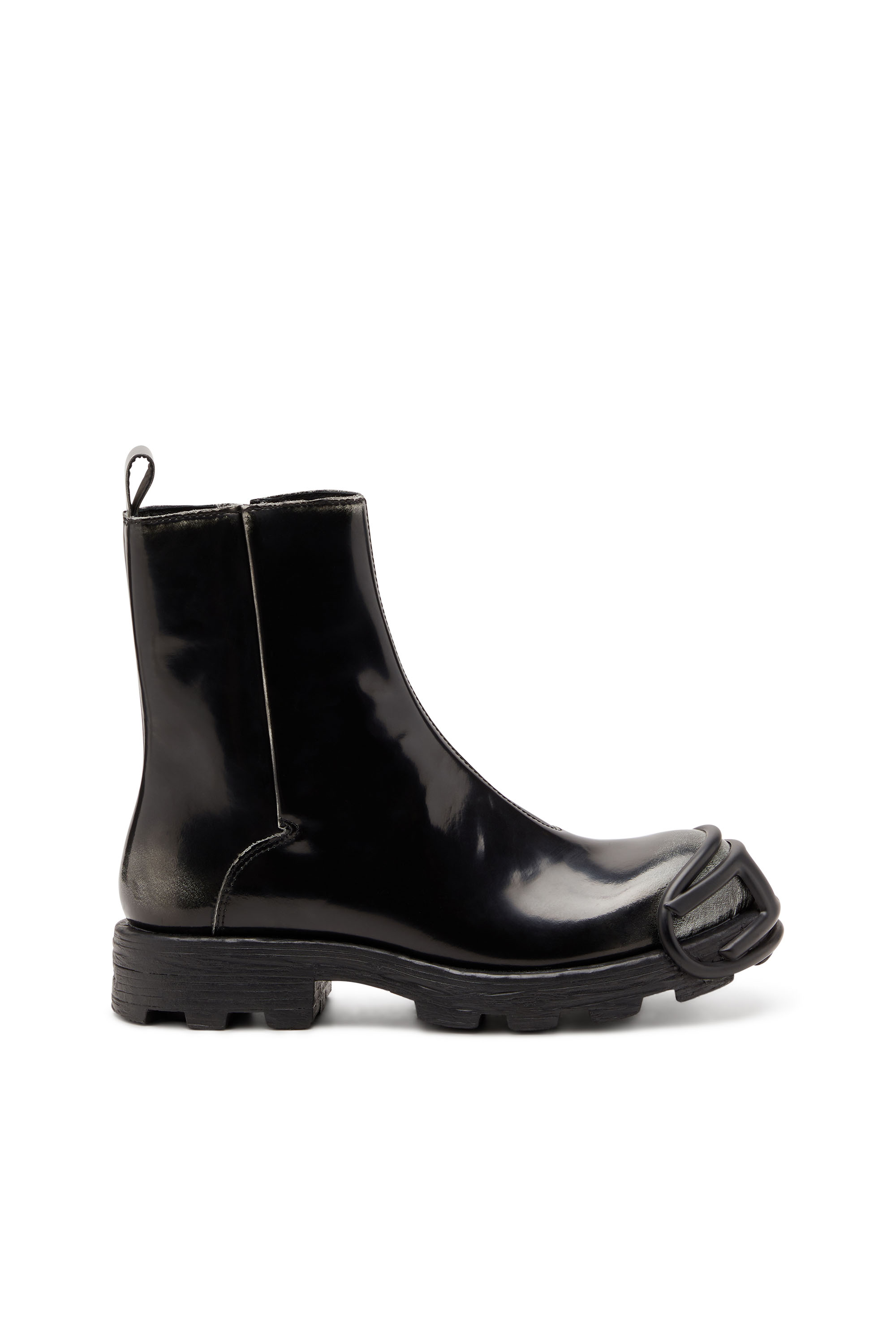 Diesel - D-HAMMER BT ZIP D, Man's D-Hammer - Leather boots with zipper in Black - 1