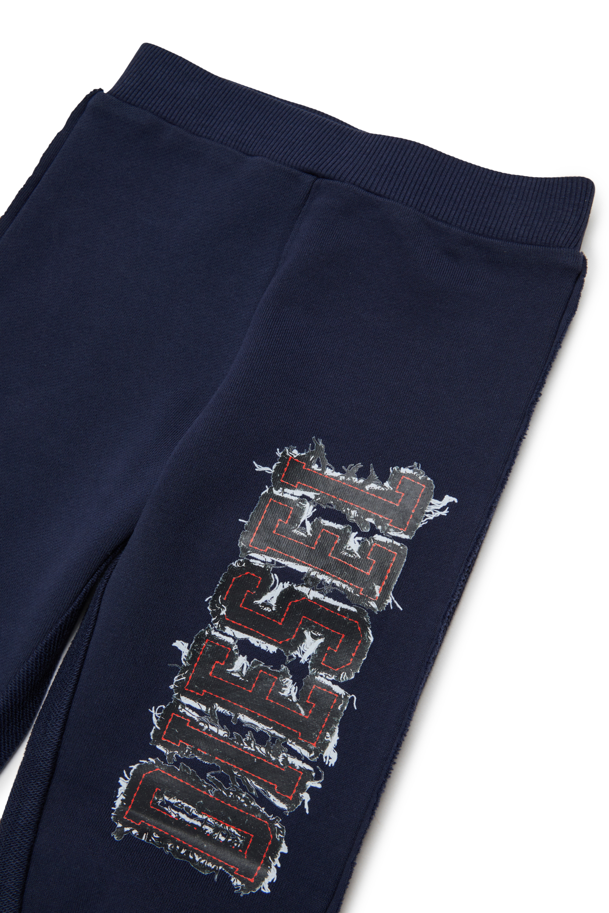 Diesel - PEANSB, Pantalon de surv&ecirc;tement avec logo effet effiloch&eacute; Homme in Bleu - 3