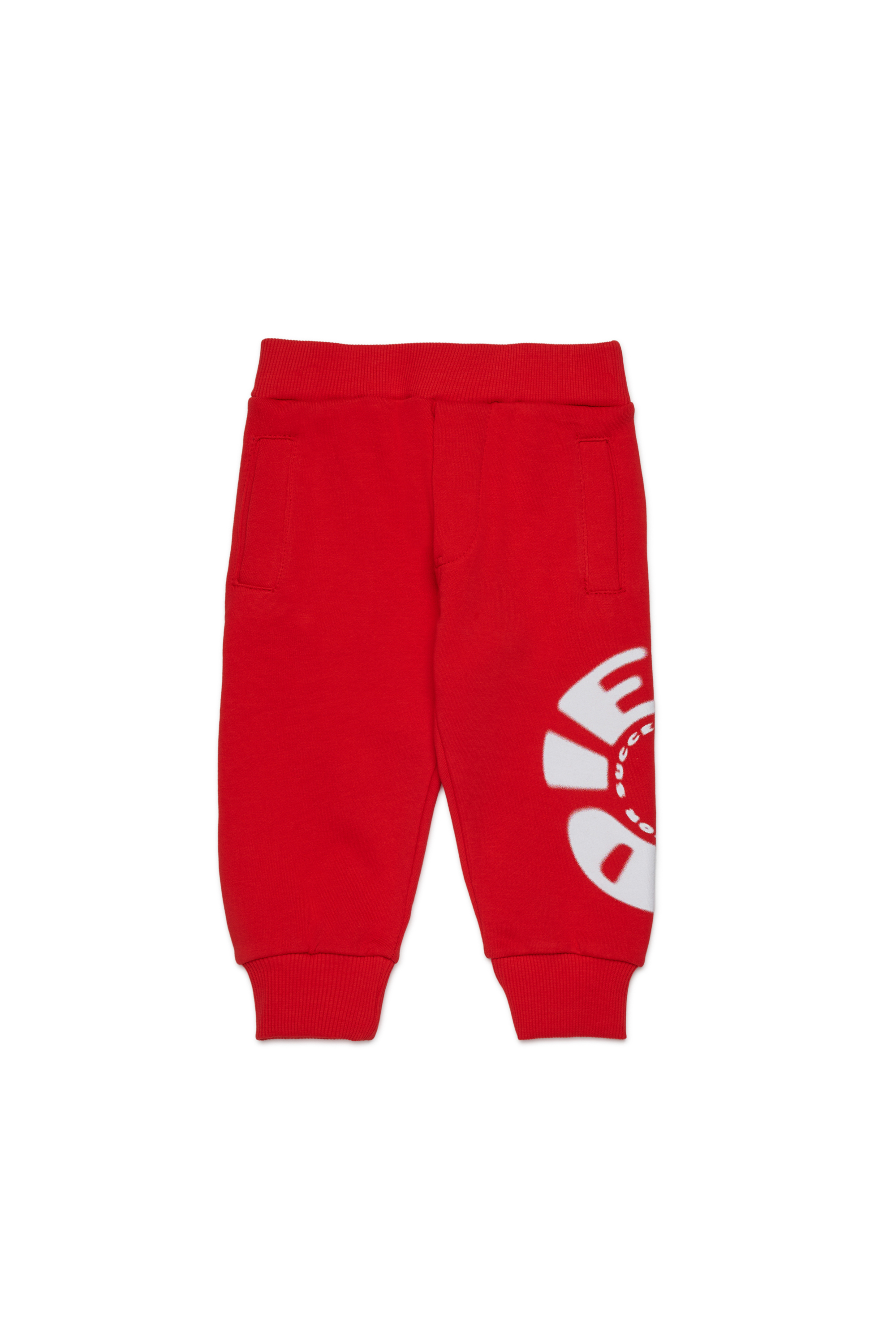 Diesel - PRAVONB, Pantalons en coton avec logo imprimé Homme in Rouge - 1