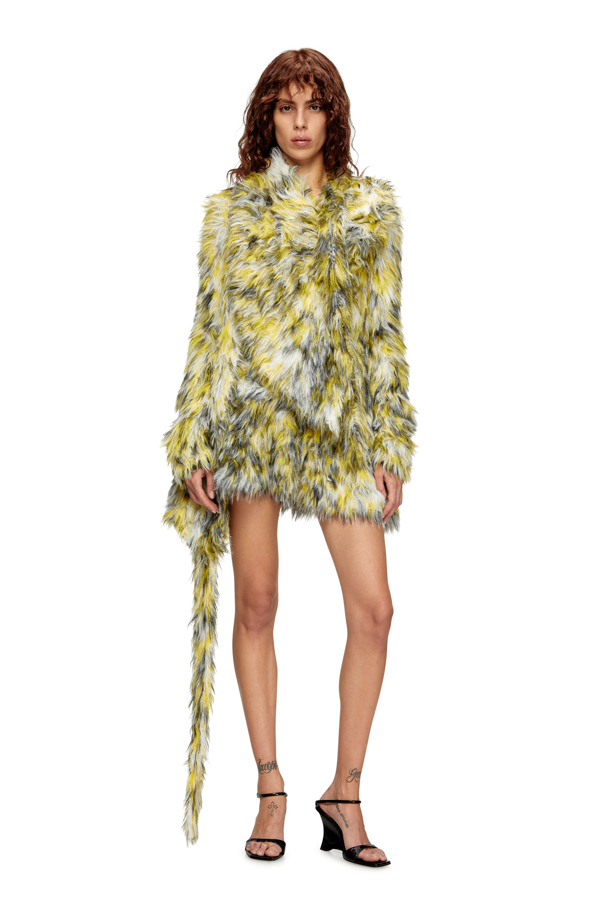 Diesel - M-ANNAINE, Cardigan ouvert en maille duveteuse Femme in Polychrome - 3