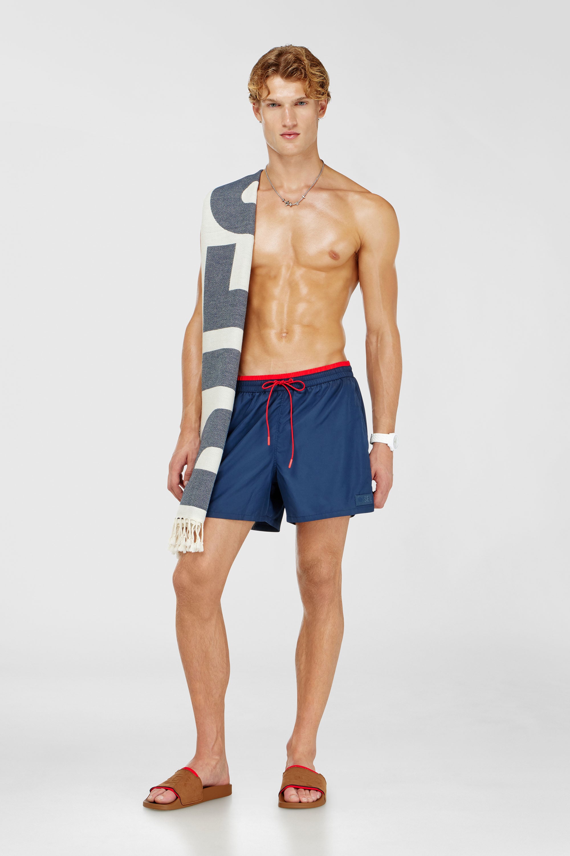 Diesel - JOEL-37-D-CORE, Short de bain avec taille contrastante Homme in Bleu - 2
