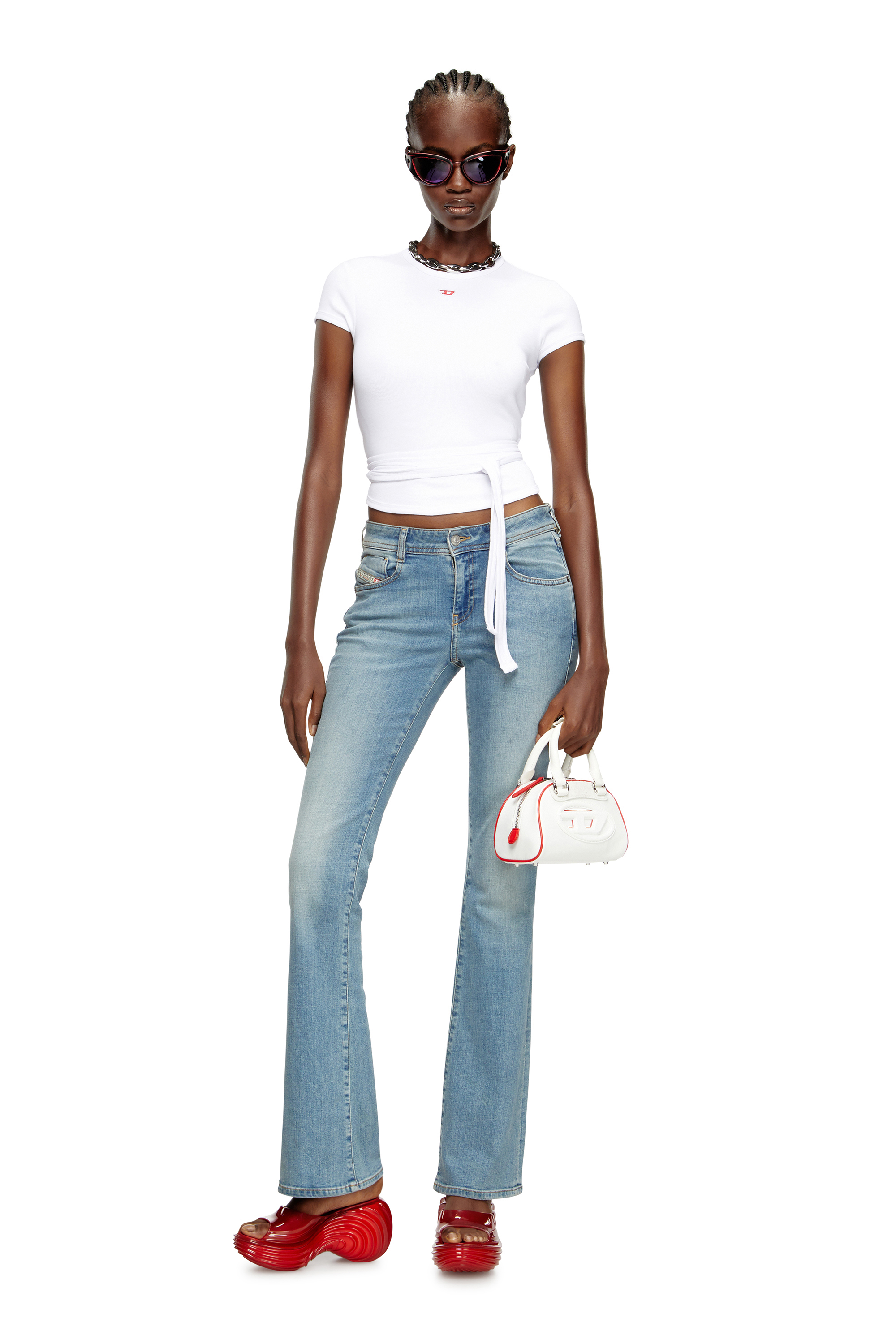 Diesel - MELISSA QUANTUM PLATFORM, Mule &agrave; plateforme en Melflex&reg; Femme in Rouge - 7
