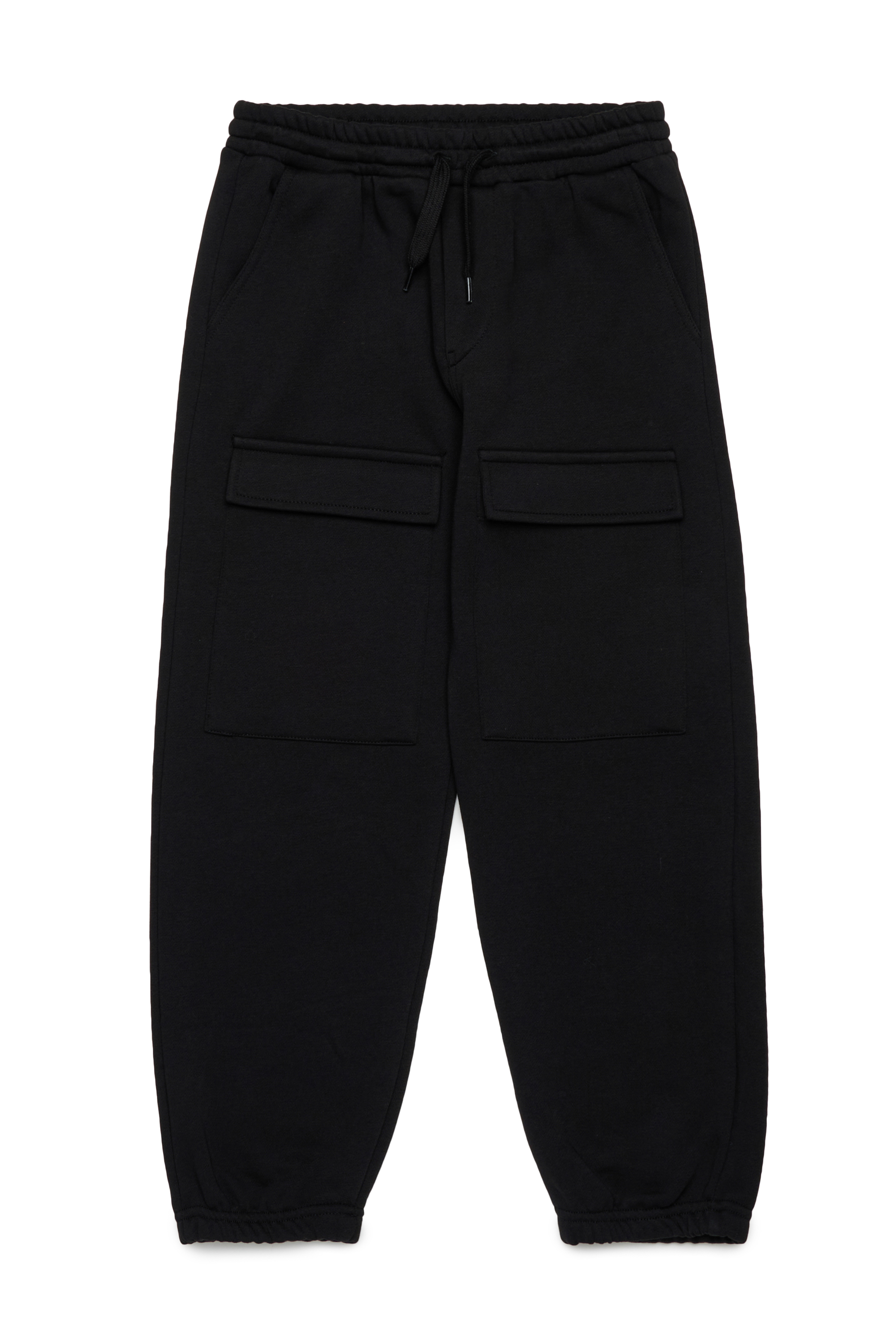 Diesel - PLUTUS, Man's Cargo sweatpants with pockets in Black - 1